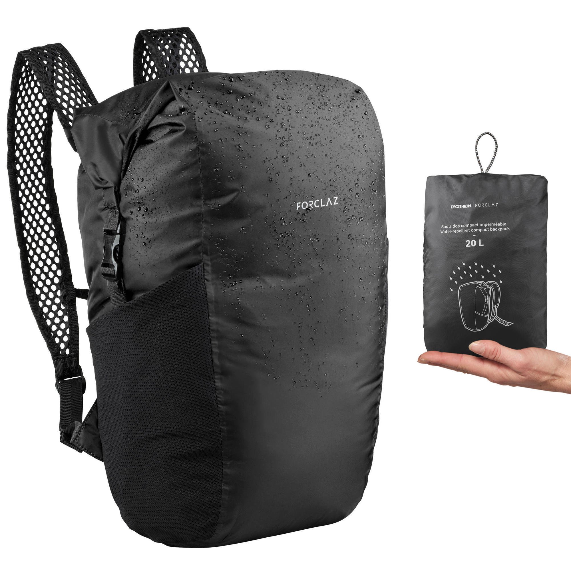 Forclaz Rucksack Travel Compact faltbar wasserdicht 20 Liter