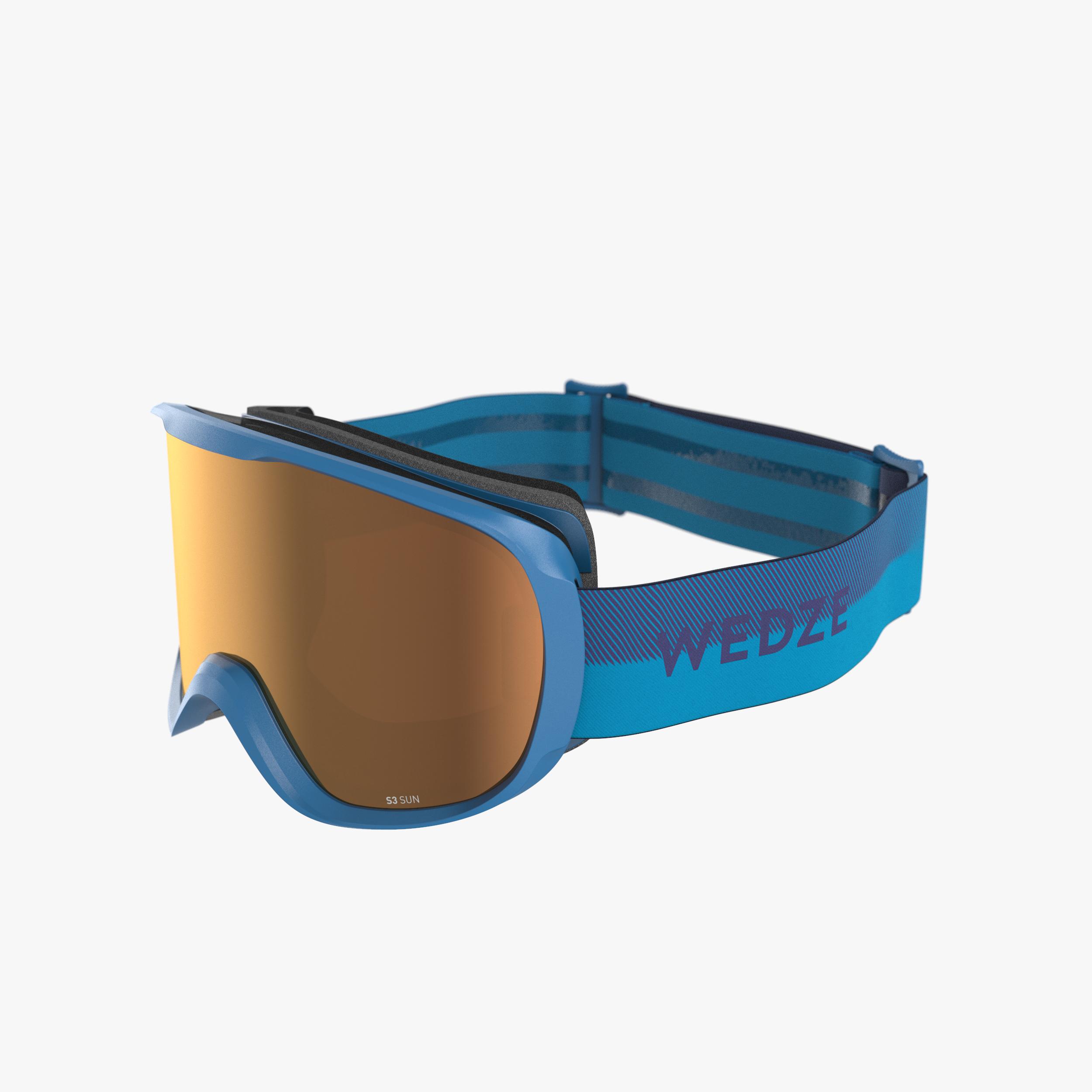 Wedze Skibrille Snowboardbrille G 500 S3 Schönwetter Damen/Mädchen violett