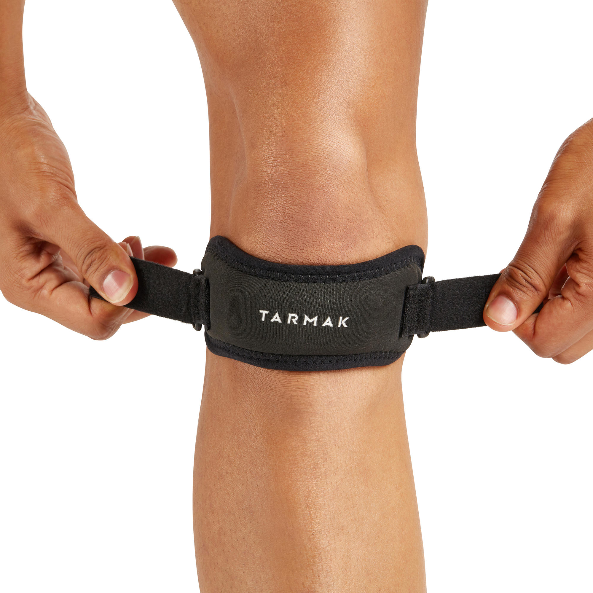 Tarmak Kniebandage Kniegurt links/rechts Erwachsene schwarz