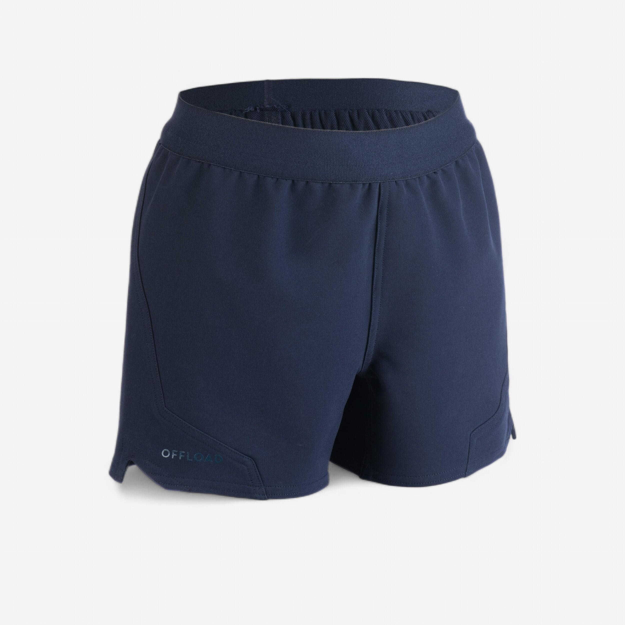 Offload Rugbyshorts R500 Kinder marineblau