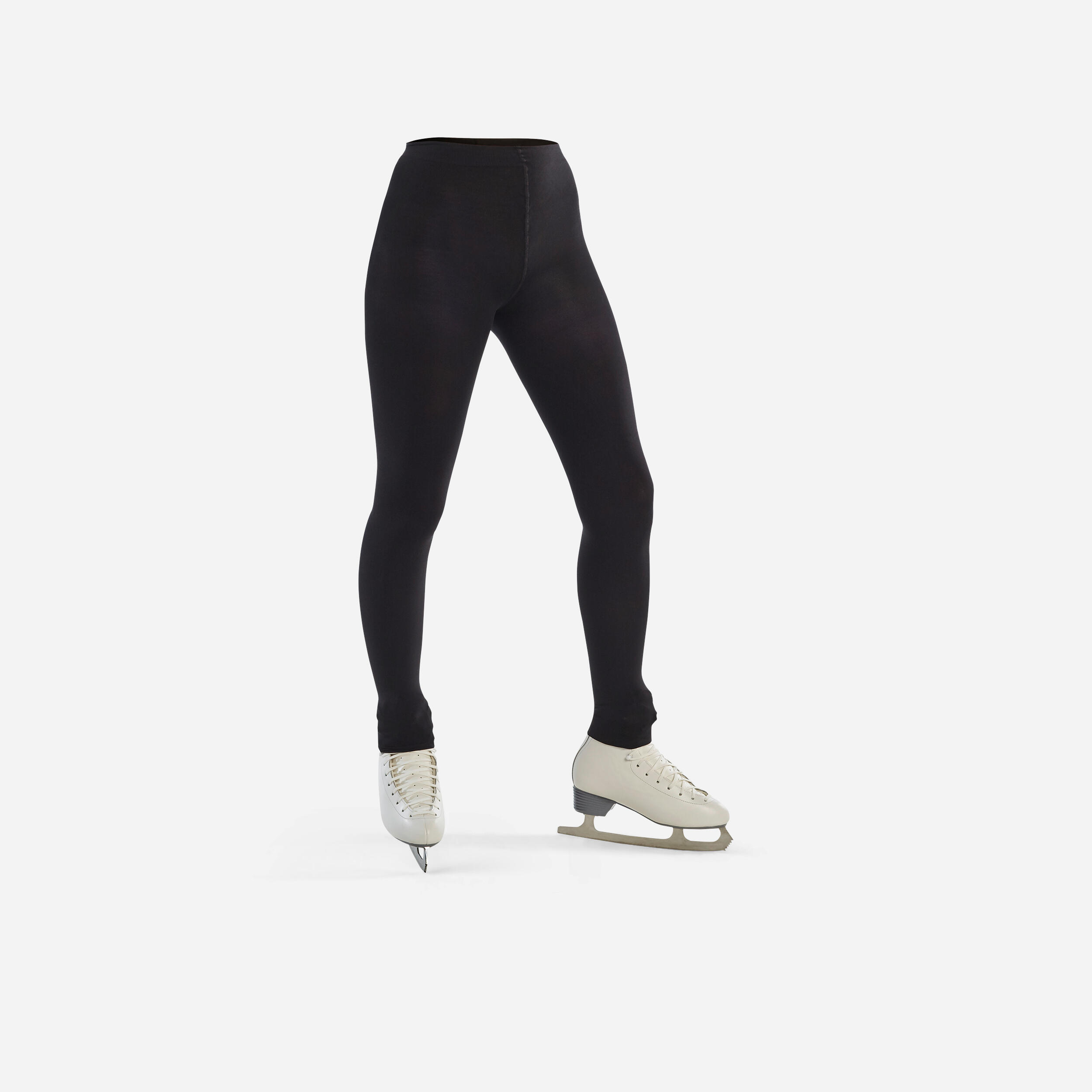 Axelys Eiskunstlauf-Strumpfhose fusslos Erwachsene schwarz