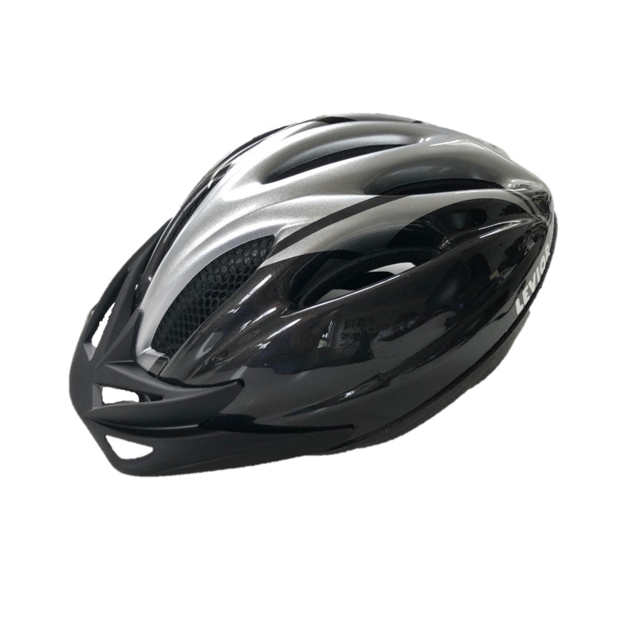 Decathlon Fahrradhelm MTB Levior schwarz/silber