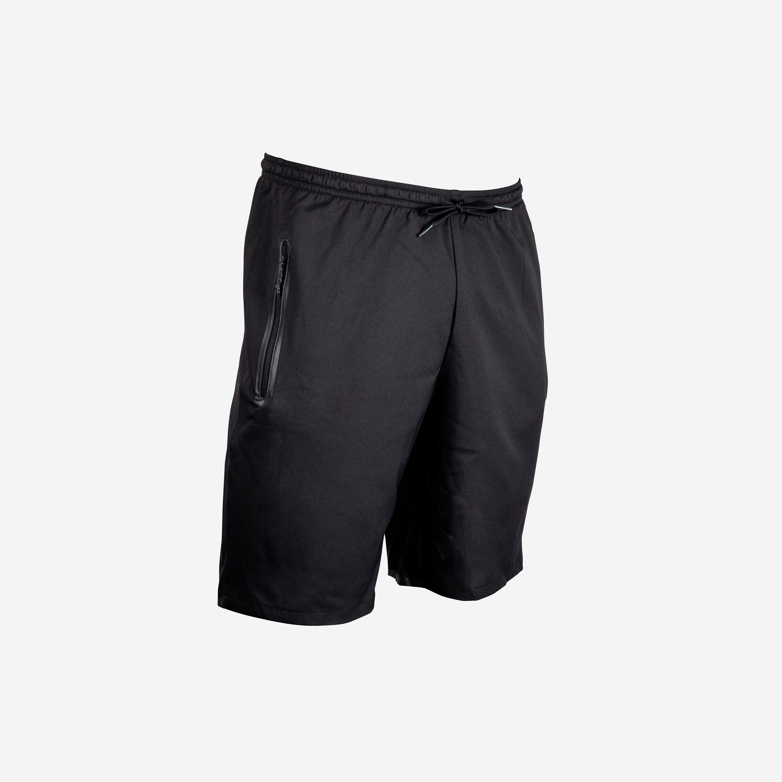Kipsta Fussballshorts Viralto Zip mit RV-Taschen Damen/Herren schwarz/carbongrau