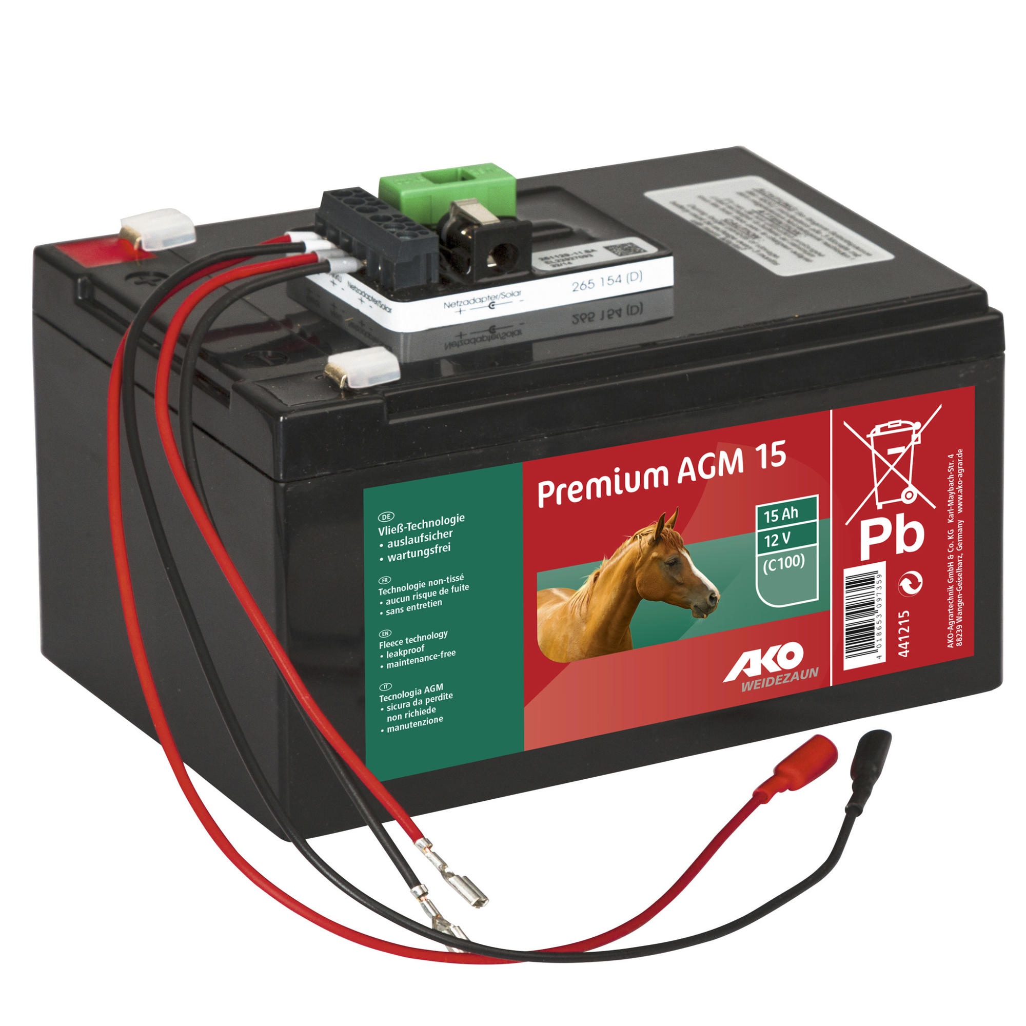 Ako Solarset Weidezaungerät 12 Volt 15 Ah Elektrozaun