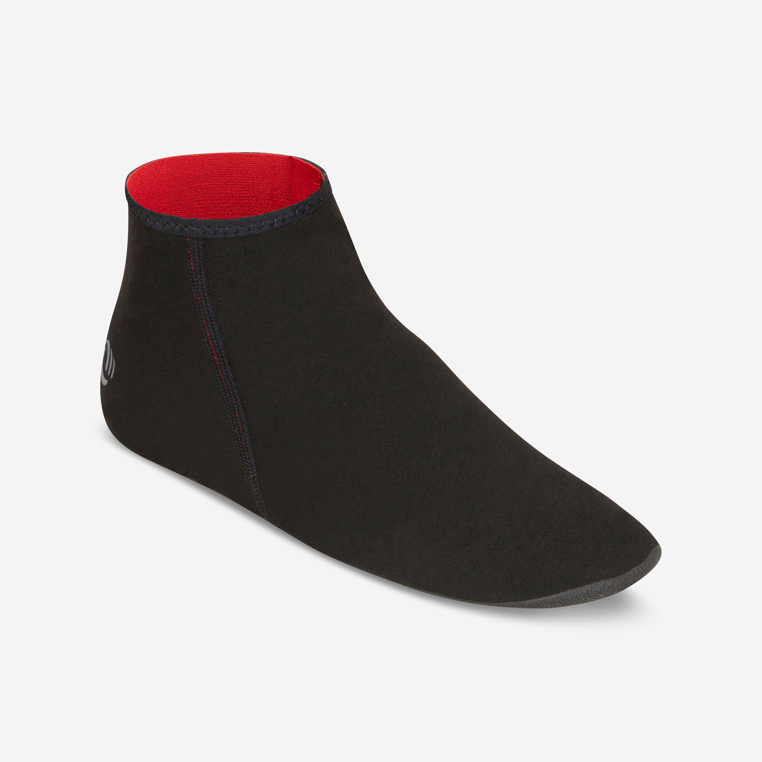Olaian Neoprensocken Surfen/Bodyboarden 100 2 mm halbhoch schwarz