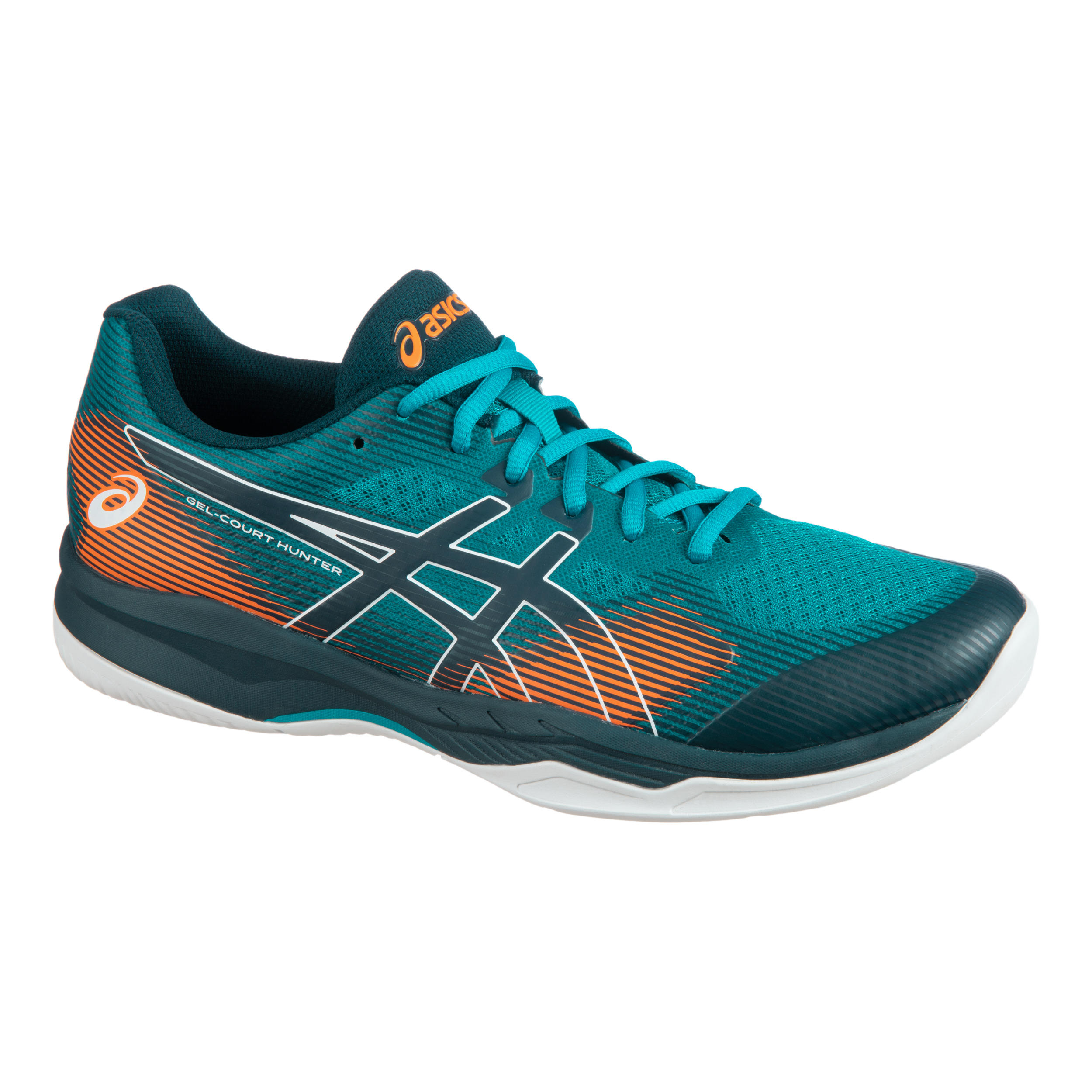 Asics Badmintonschuhe Gel-Court Hunter 2 Squash & Indoorsportarten Herren blau/orange