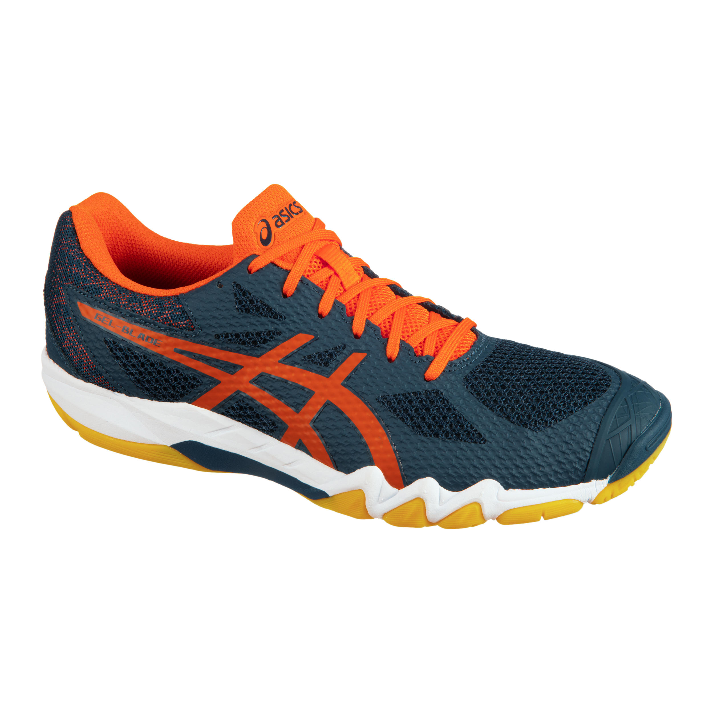 Asics Badmintonschuhe Gel Blade 7 Squashschuhe Indoorsportarten Herren blau/rot