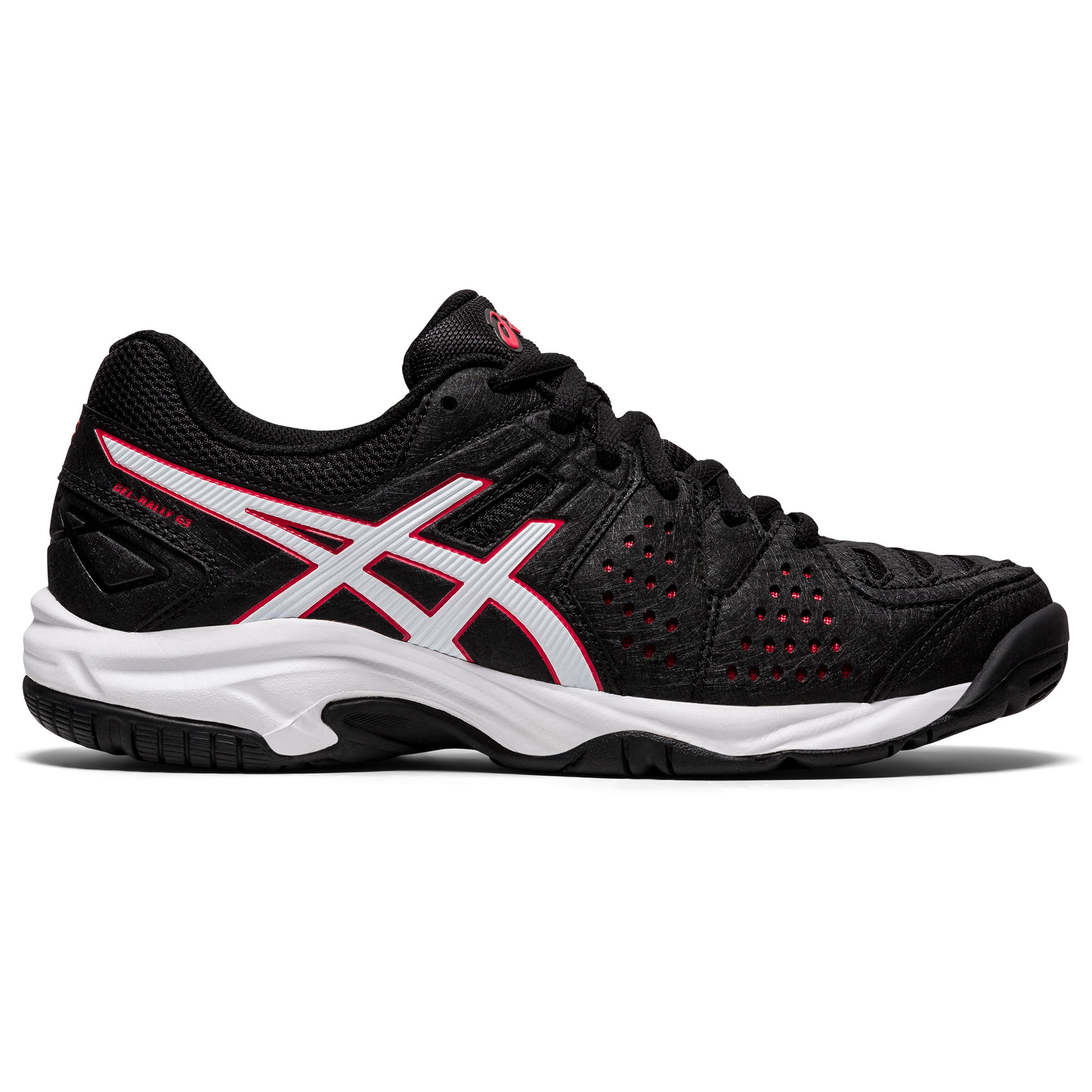 Asics Tennisschuhe Rally Kinder schwarz/rot