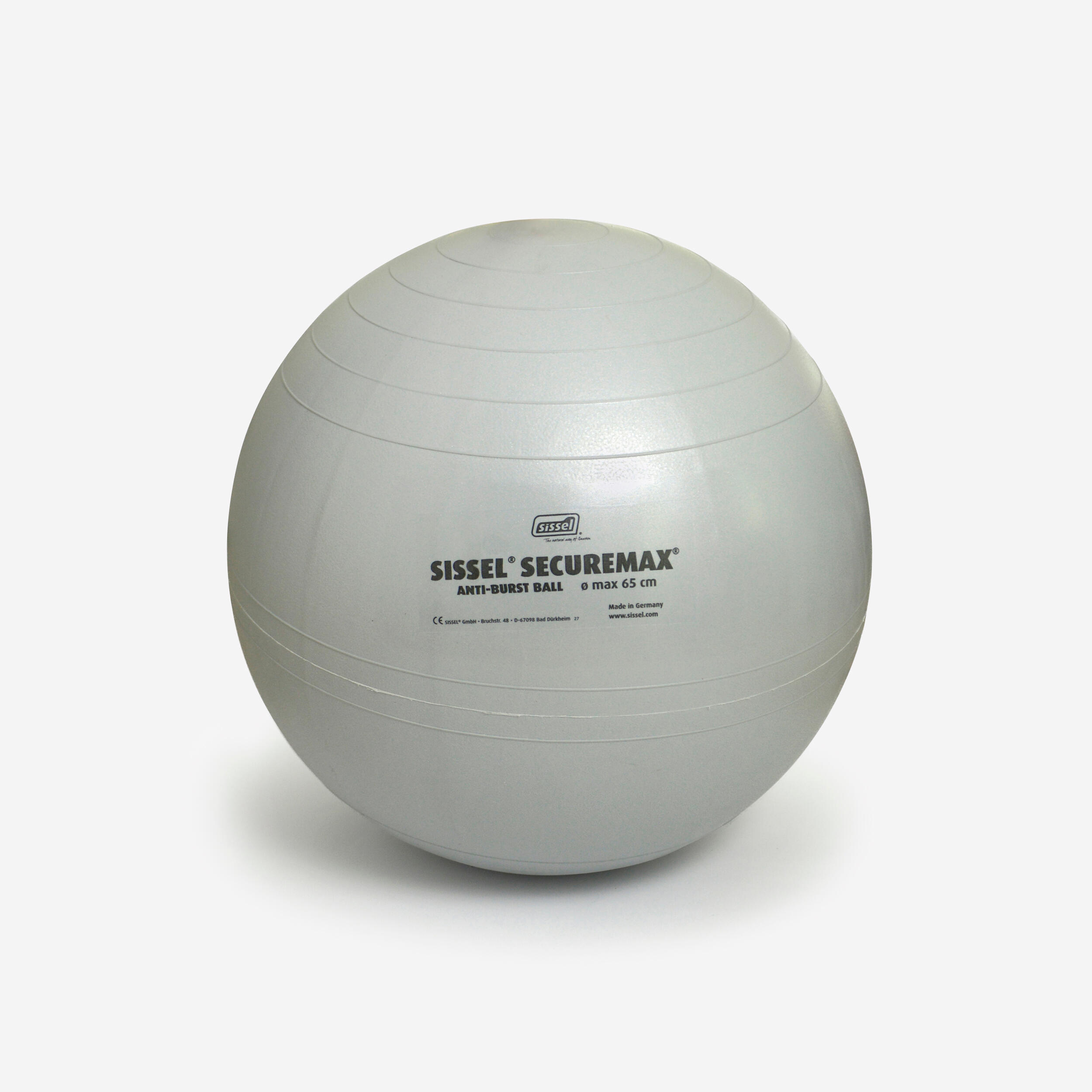 Sissel Gymnastikball Sissel Securemax Fitness Größe 2 65cm grau