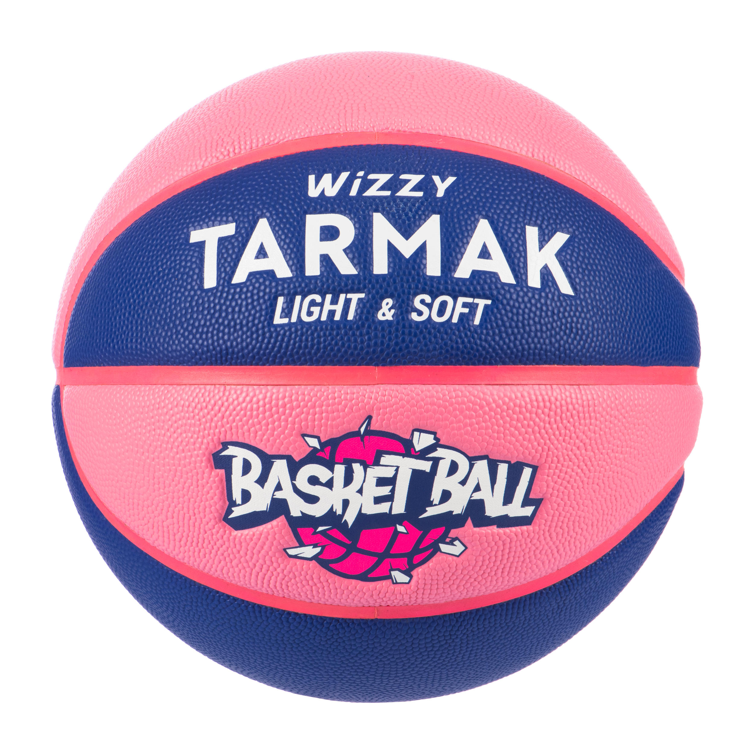 Tarmak Basketball Wizzy Größe 5 für Kinder bis 10 Jahren blau/rosa