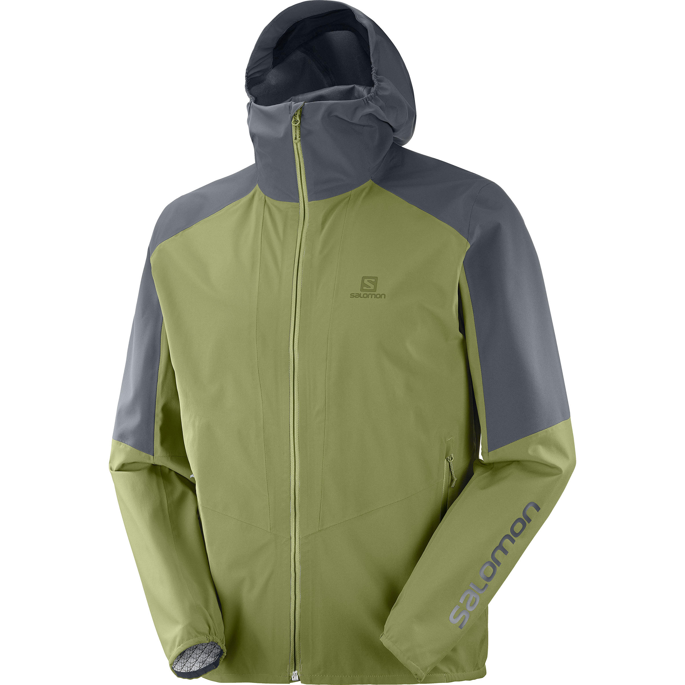 Salomon Wanderjacke Wasserdicht Salomon Outline Herren grün/grau