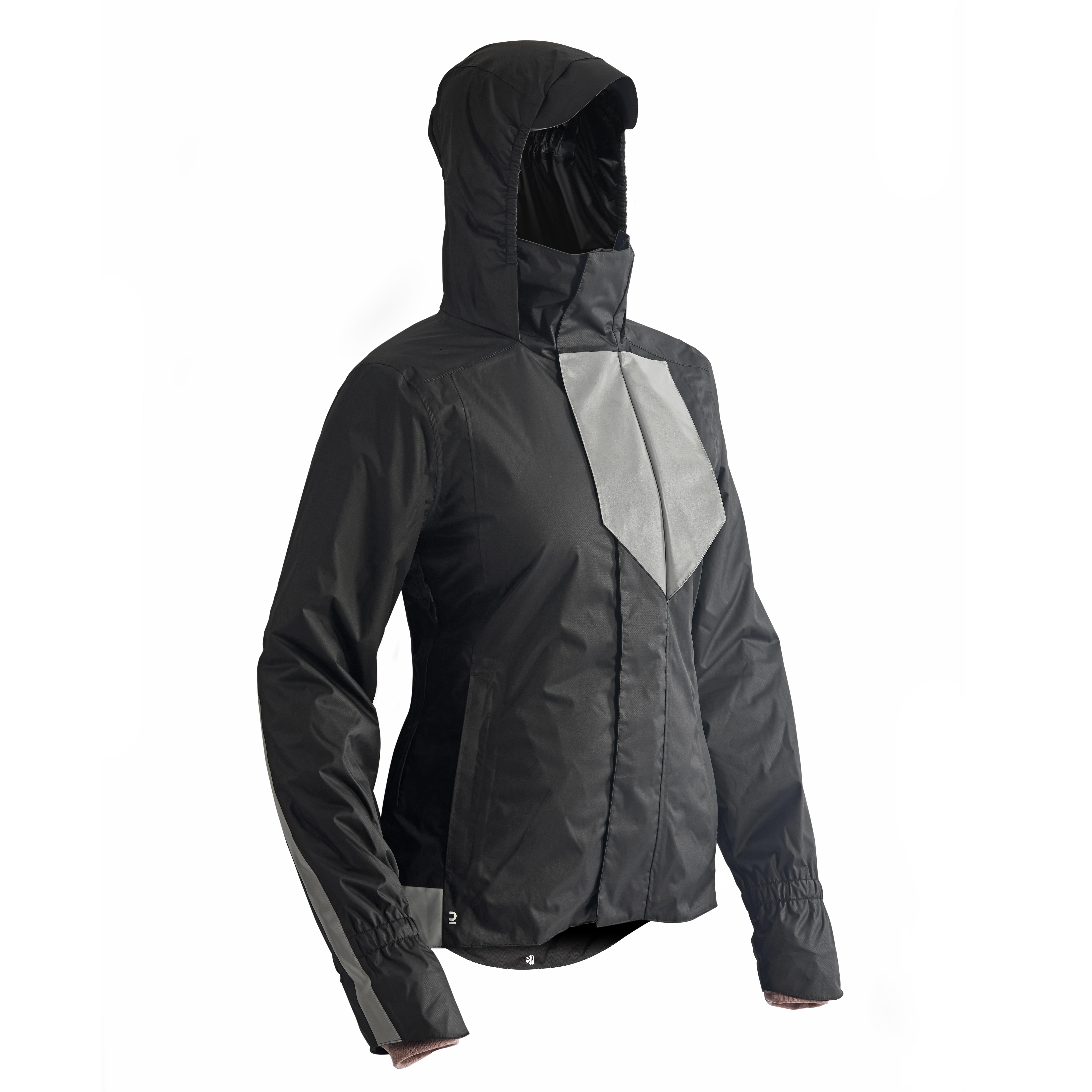 Btwin Fahrrad Regenjacke City 540 warm Damen schwarz