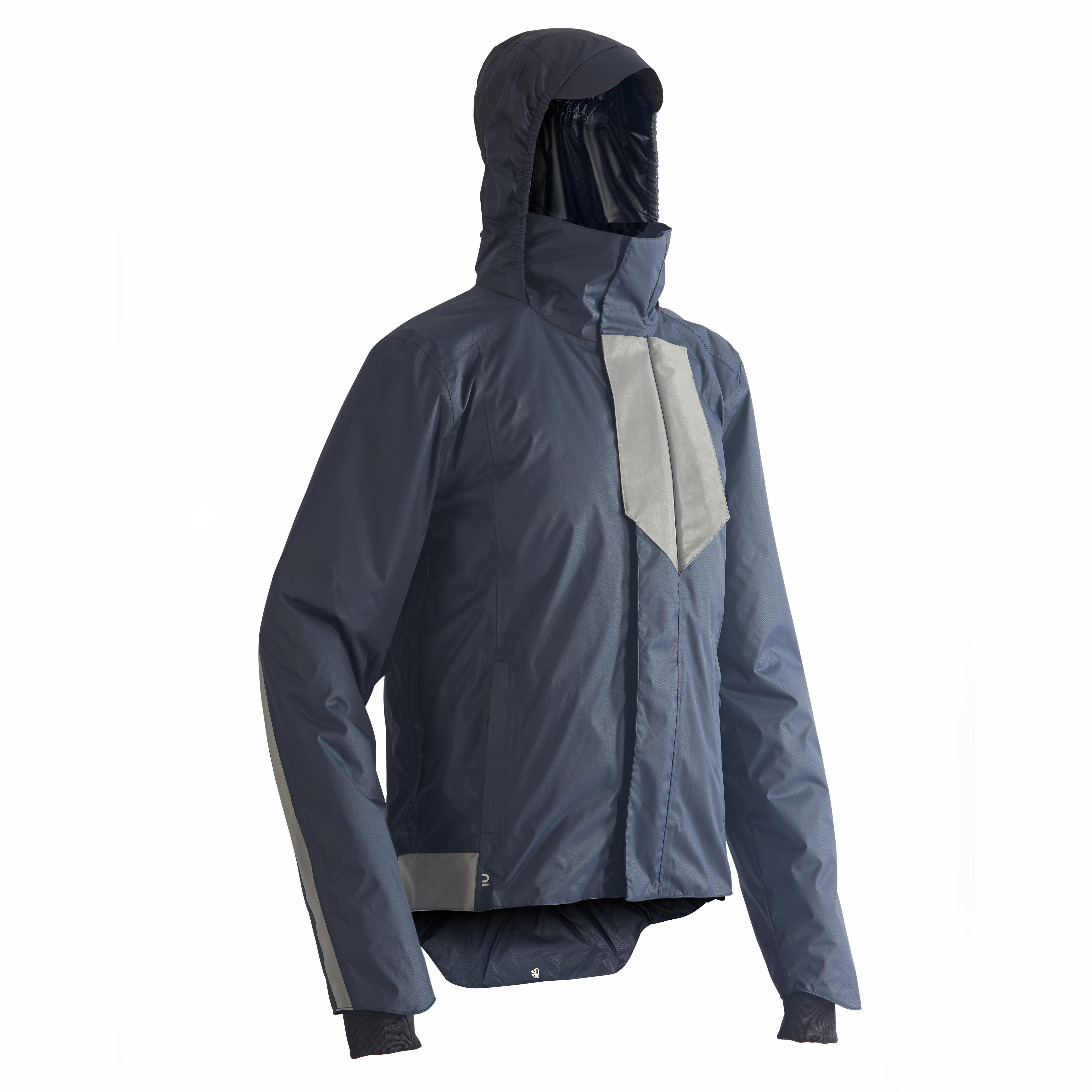 Btwin Fahrrad Regenjacke City 540 warm Herren schwarz