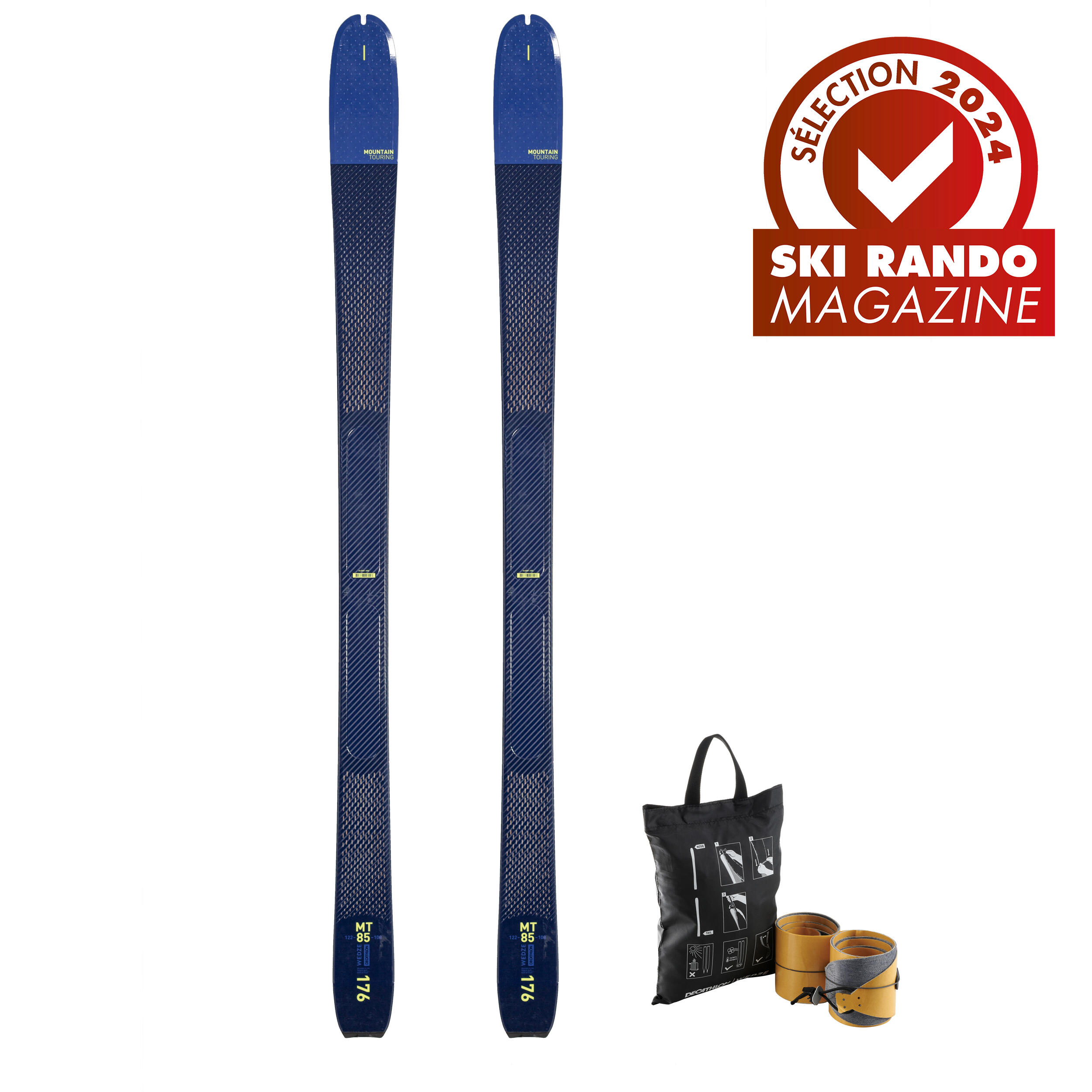 Wedze Tourenski Mountain Touring MT85 ohne Bindung mit Fellen hg