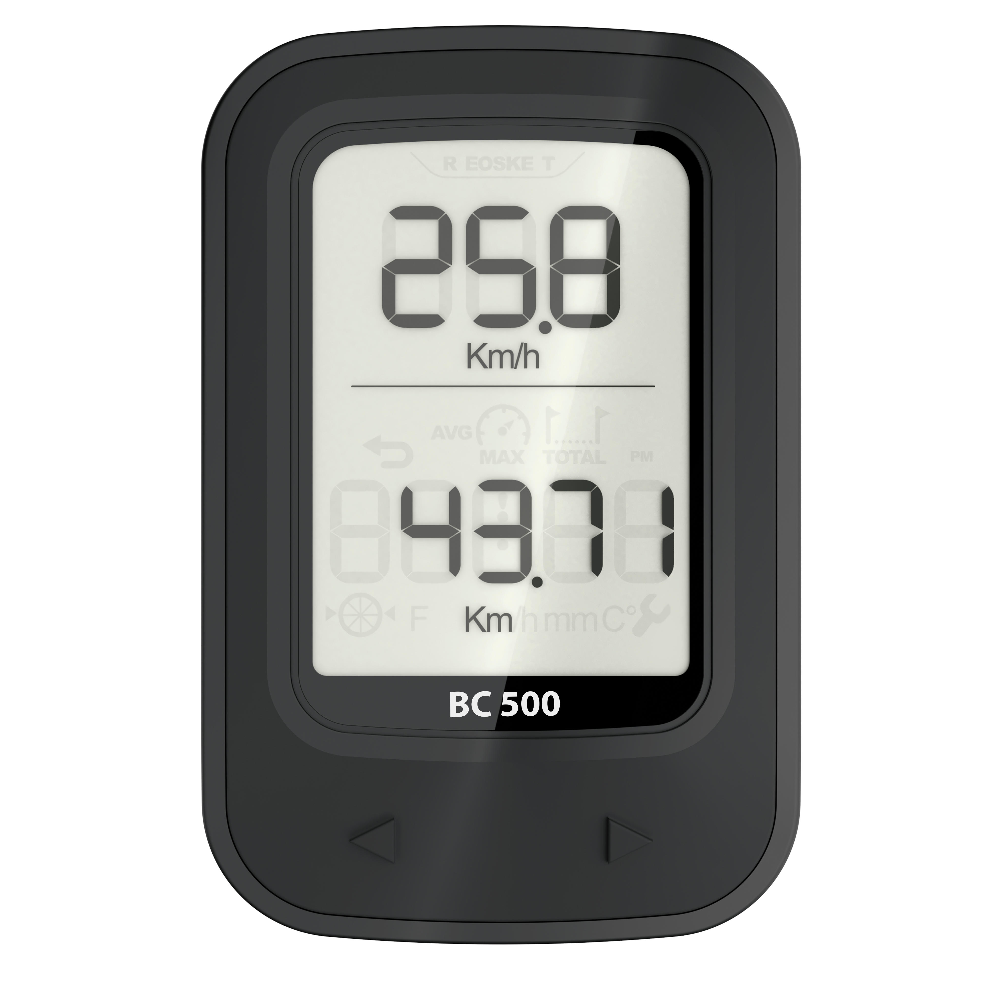 Van Rysel Fahrradcomputer B'TWIN 500 kabellos schwarz