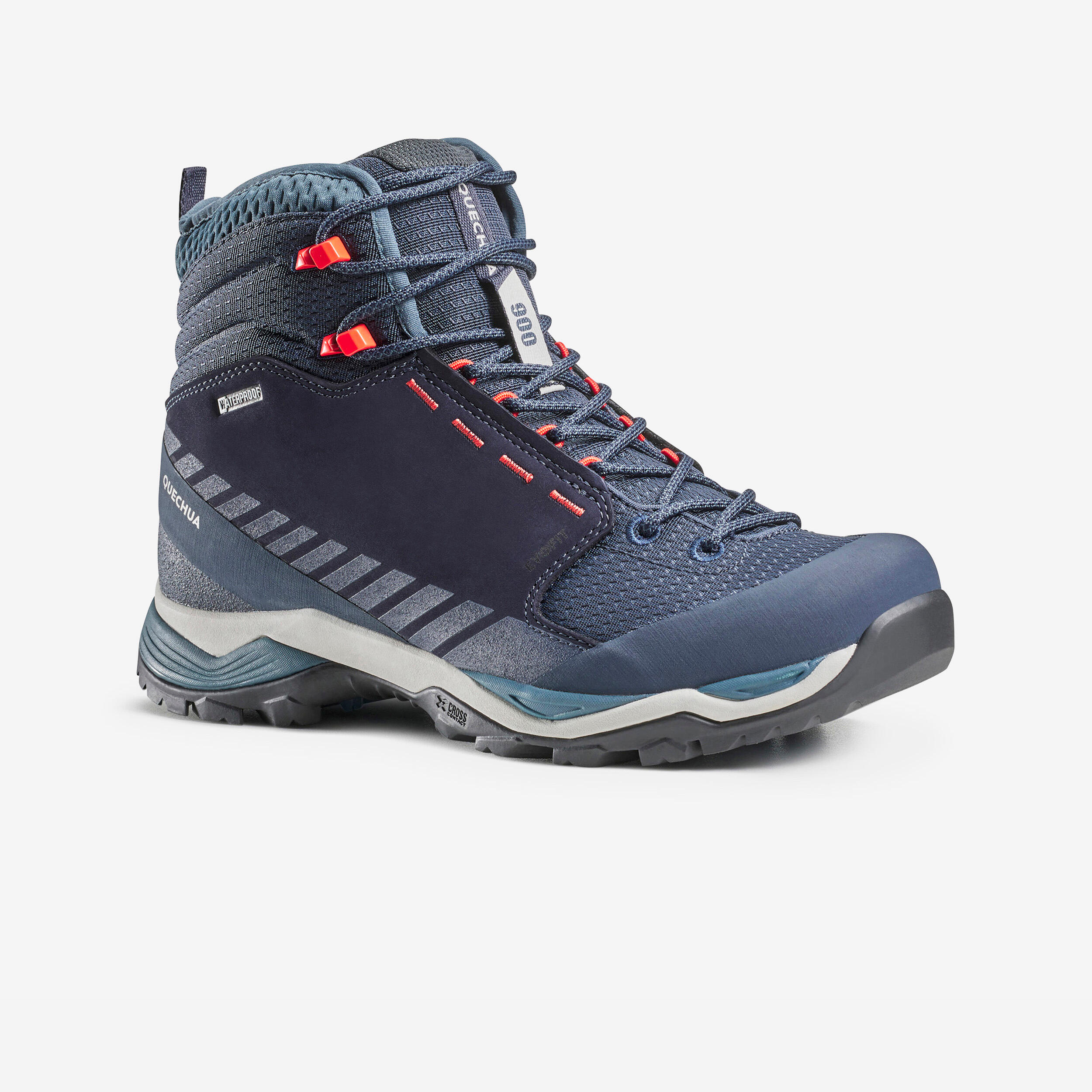 Quechua Wanderschuhe Bergwandern MH900 halbhoch wasserdicht Damen blau