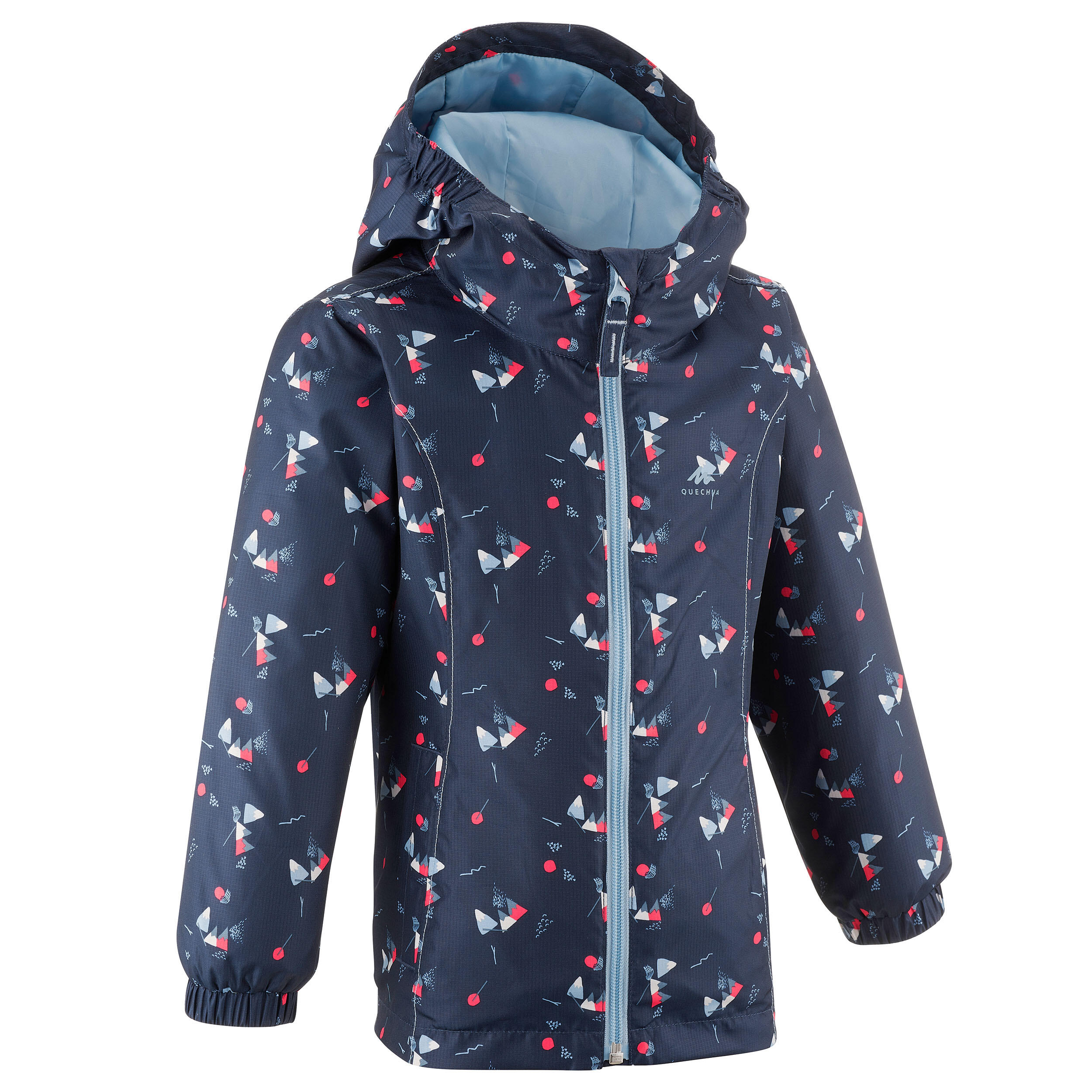 Quechua Wanderjacke MH500 wasserdicht Kleinkinder Gr. 92–116 blau
