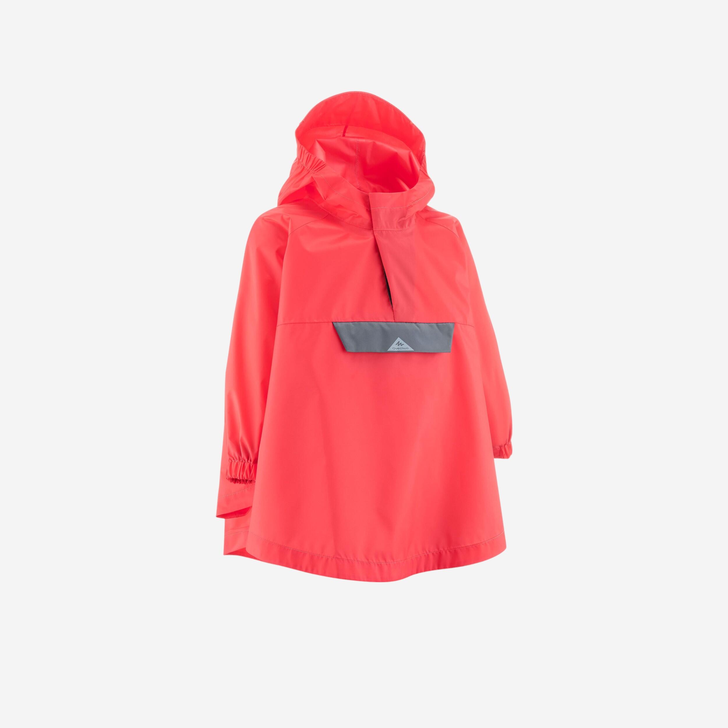 Quechua Regenponcho Wandern MH100 Kleinkinder Gr. 92–116 rosa