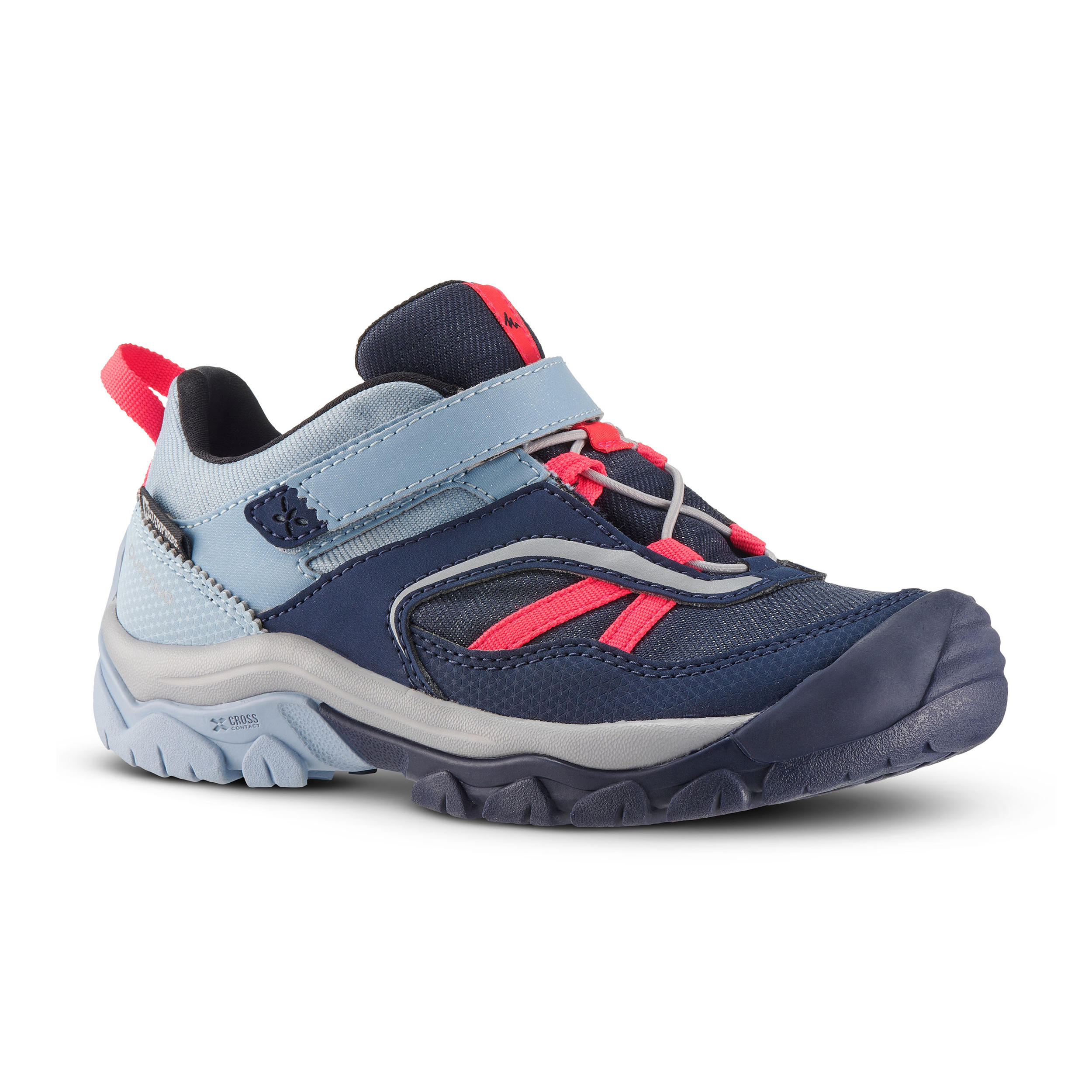 Quechua Wanderschuhe Crossrock Wasserdicht Kinder Gr. 28–34 blau/rosa