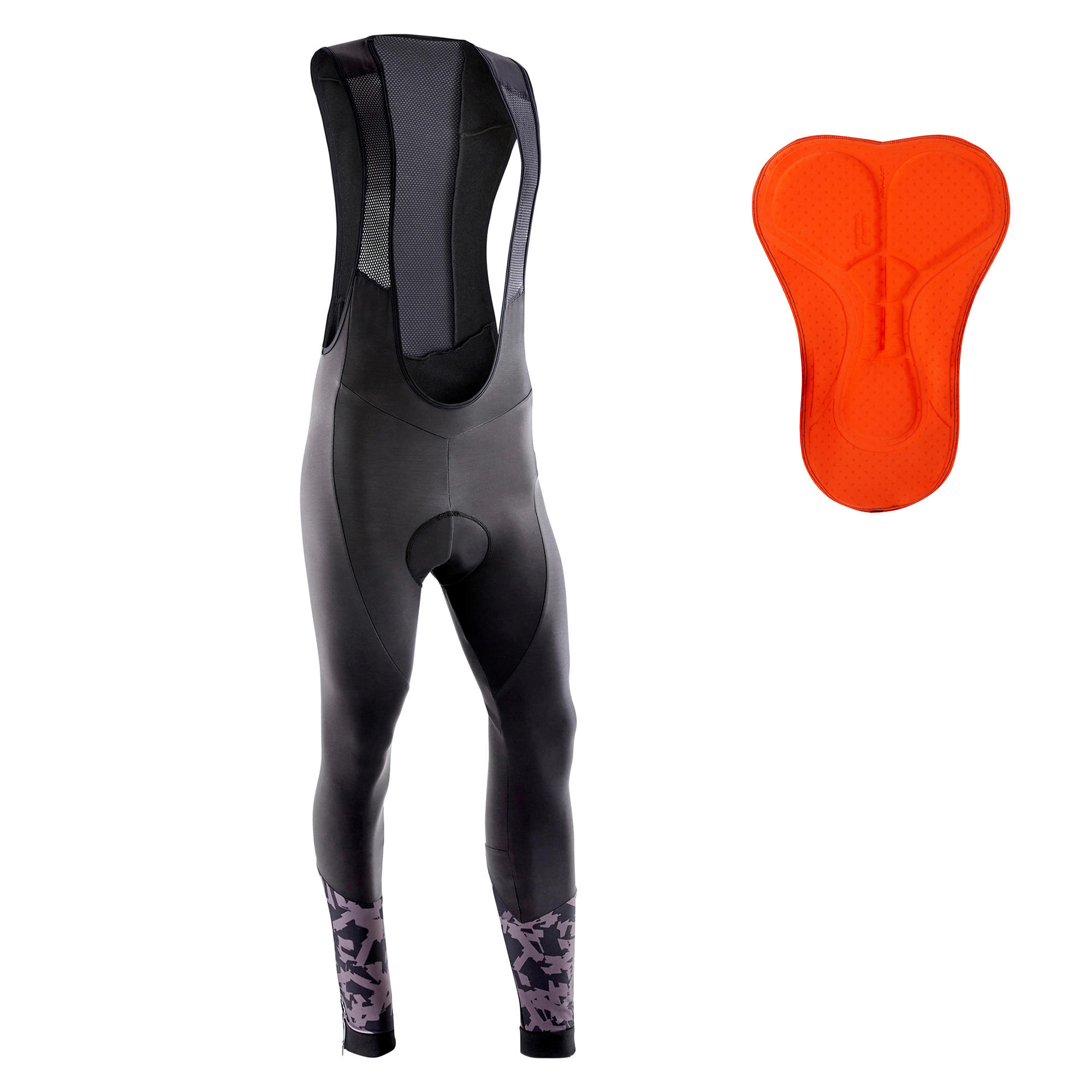 Rockrider Radhose lang mit Trägern MTB Trekking ST 500 Herren schwarz
