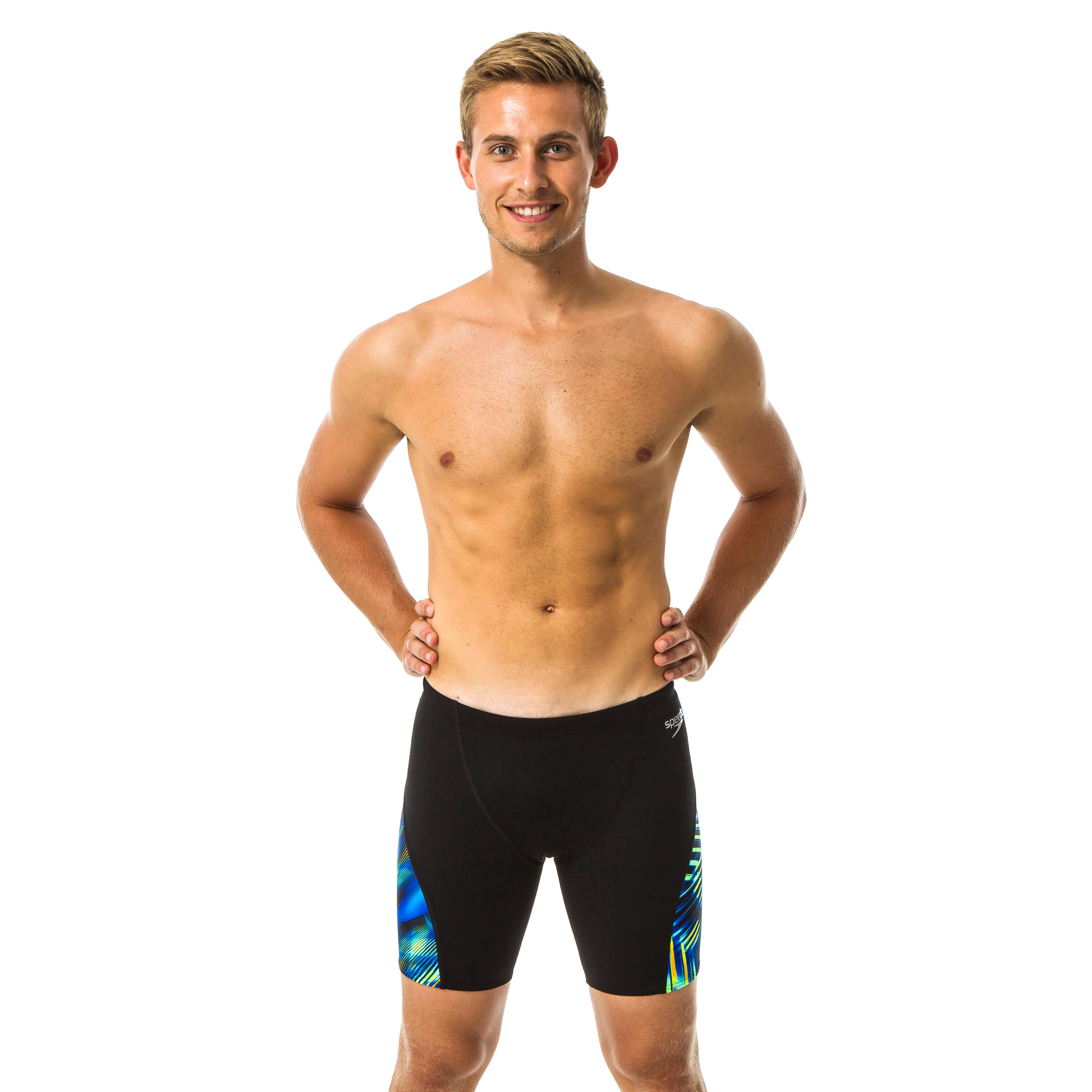 Speedo Boxer-Badehose Long Speedo Herren schwarz/bunt