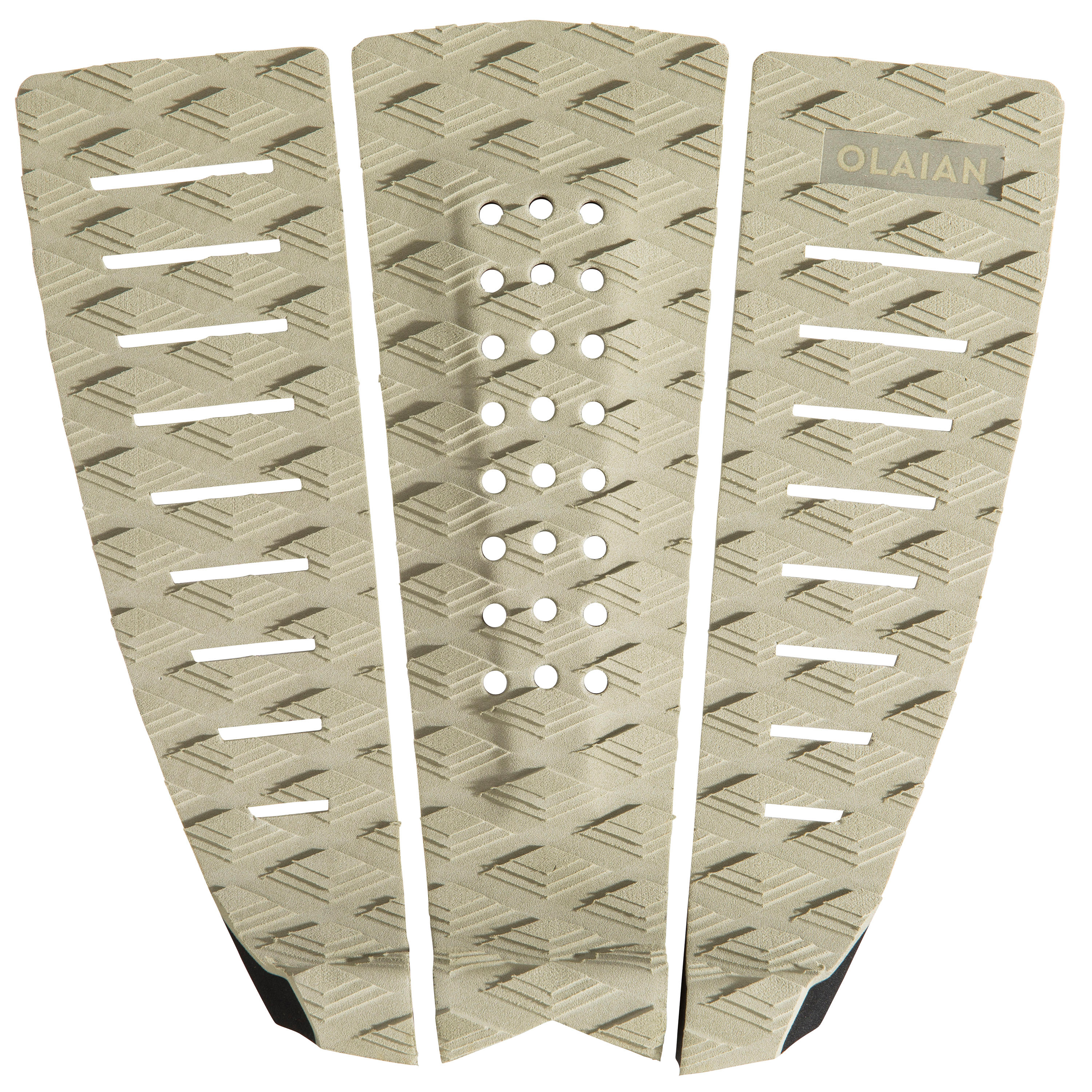 Olaian Surfboard-Pad Rückfuß 3-teilig schwarz