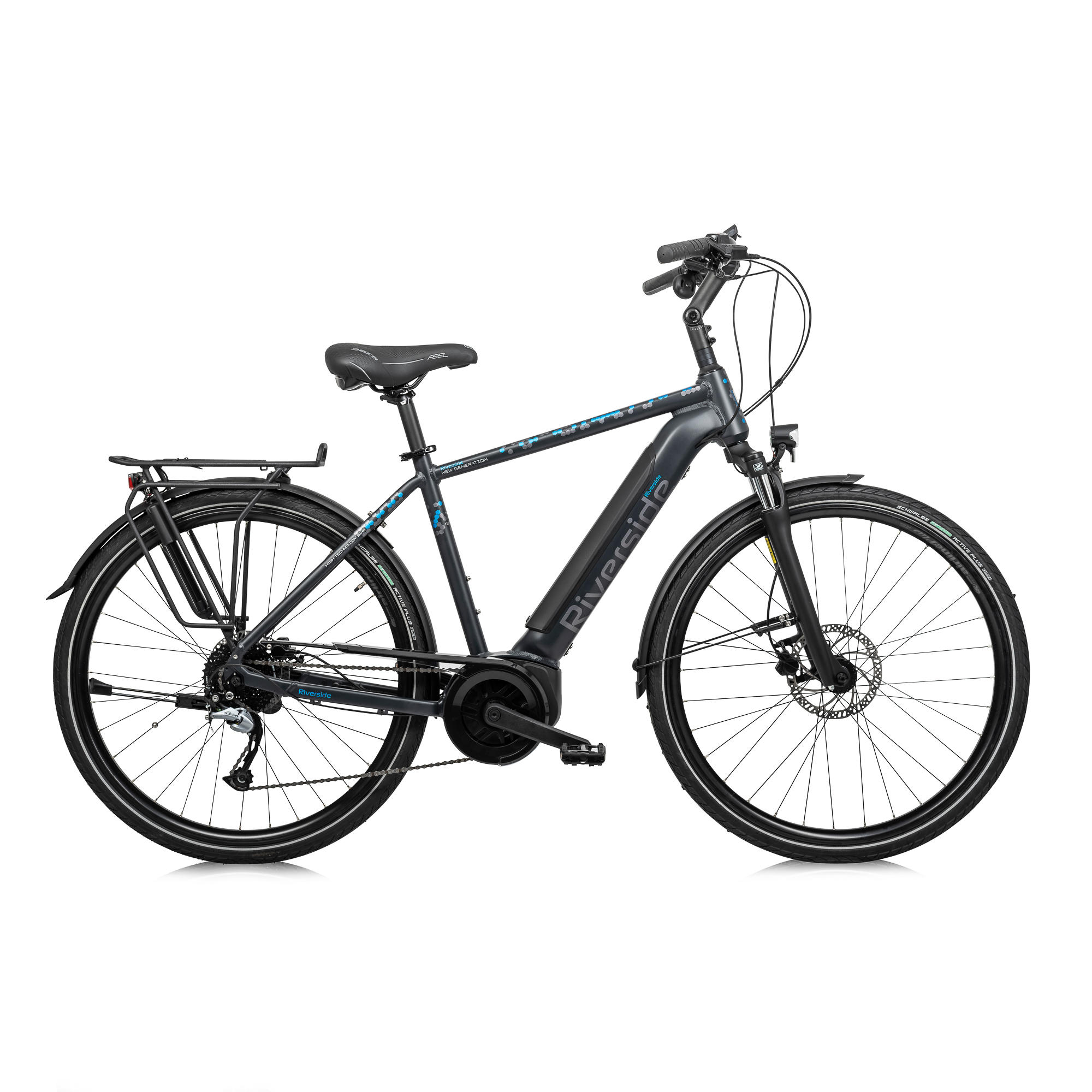 Riverside E-Bike Trekkingrad 28 Zoll Riverside Active Plus Herren PT 400 Wh