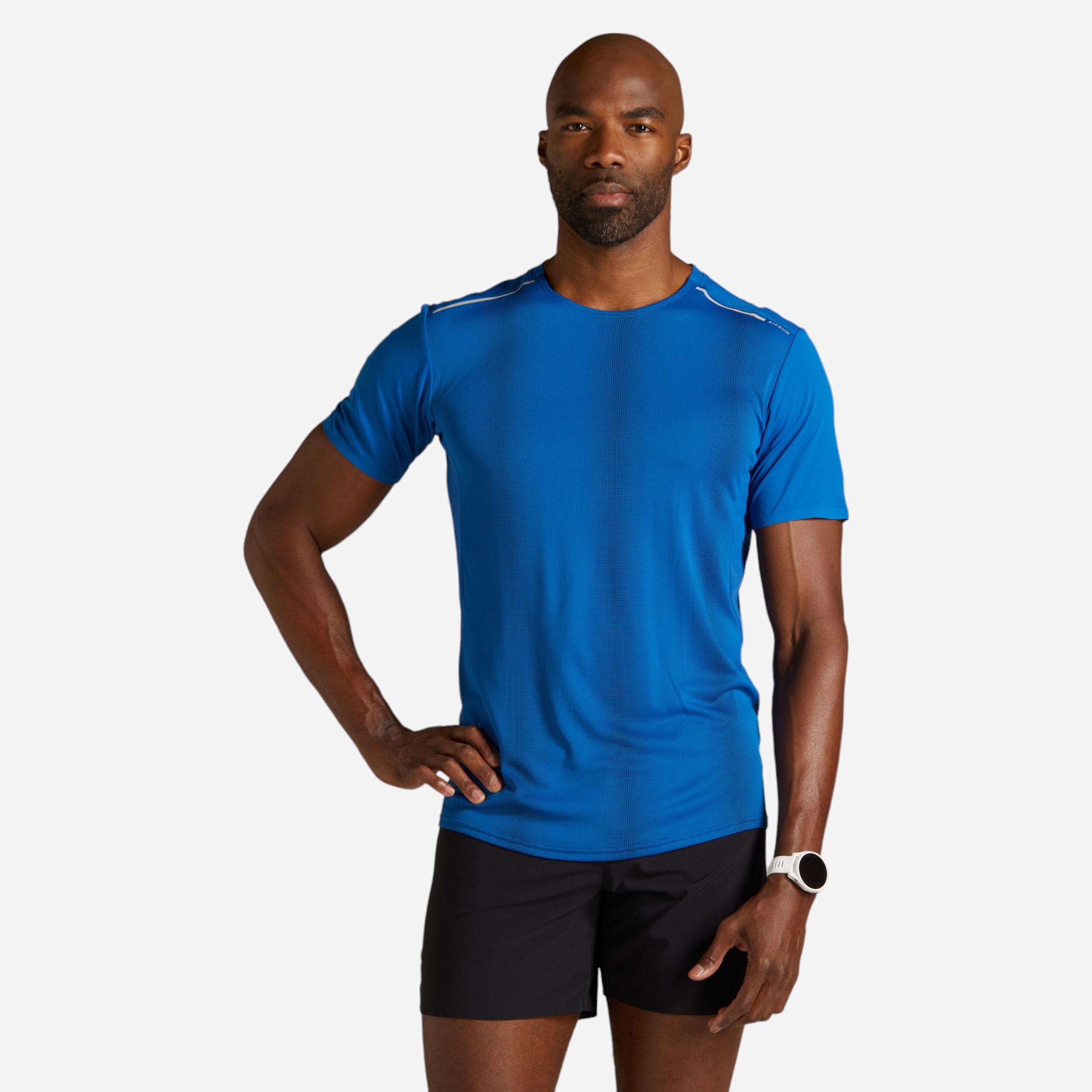 Kiprun Laufshirt kurzarm atmungsaktiv Kiprun Light Herren blau