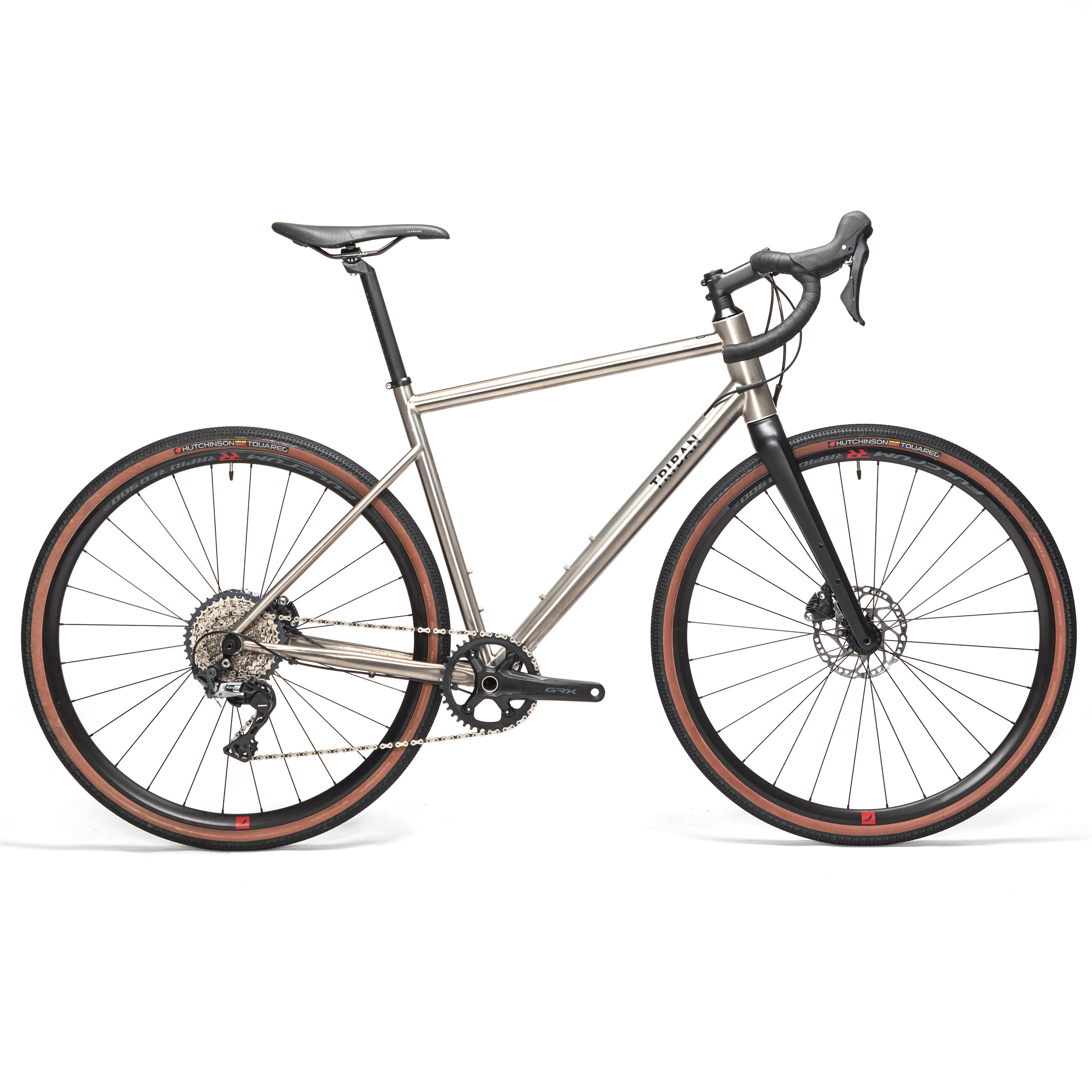 Triban Gravel Bike Damen Titanrahmen Shimano GRX 1x11 - GRVL 900 silber
