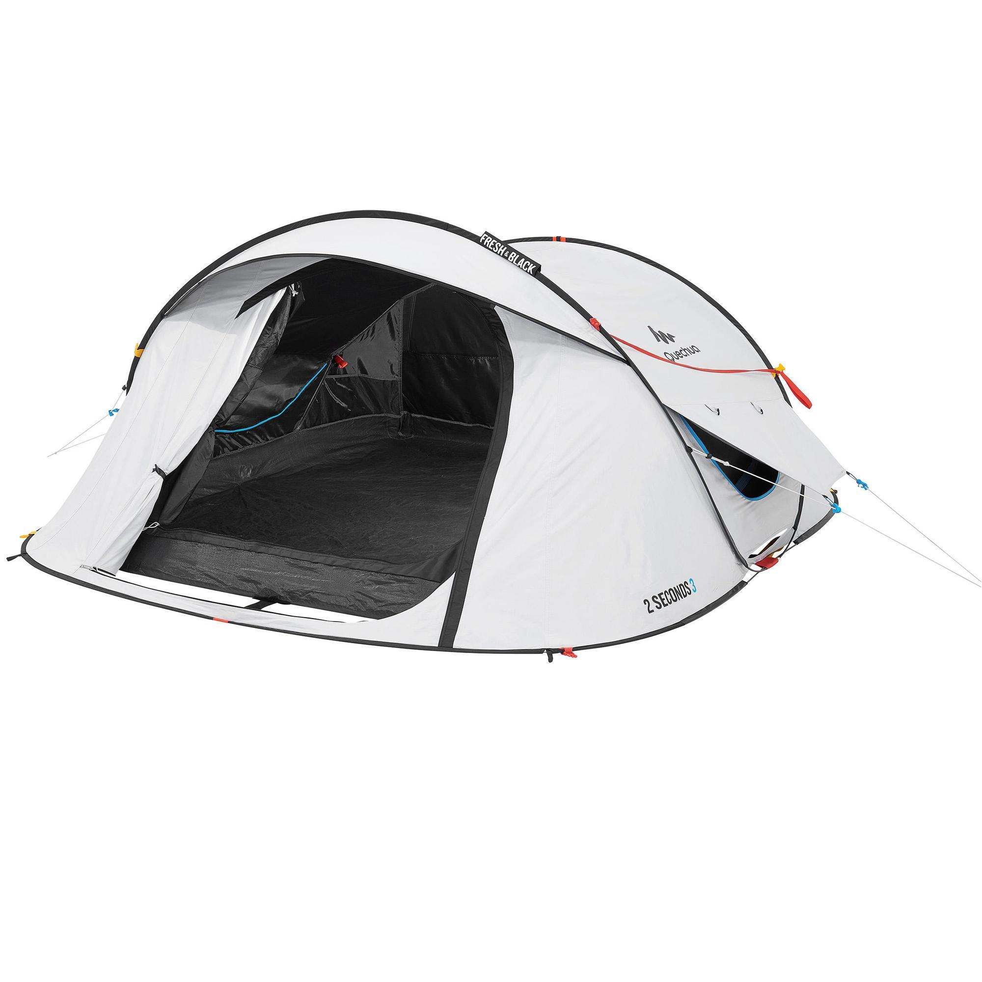 Quechua Wurfzelt Fresh & Black - 2 Seconds für 3 Personen