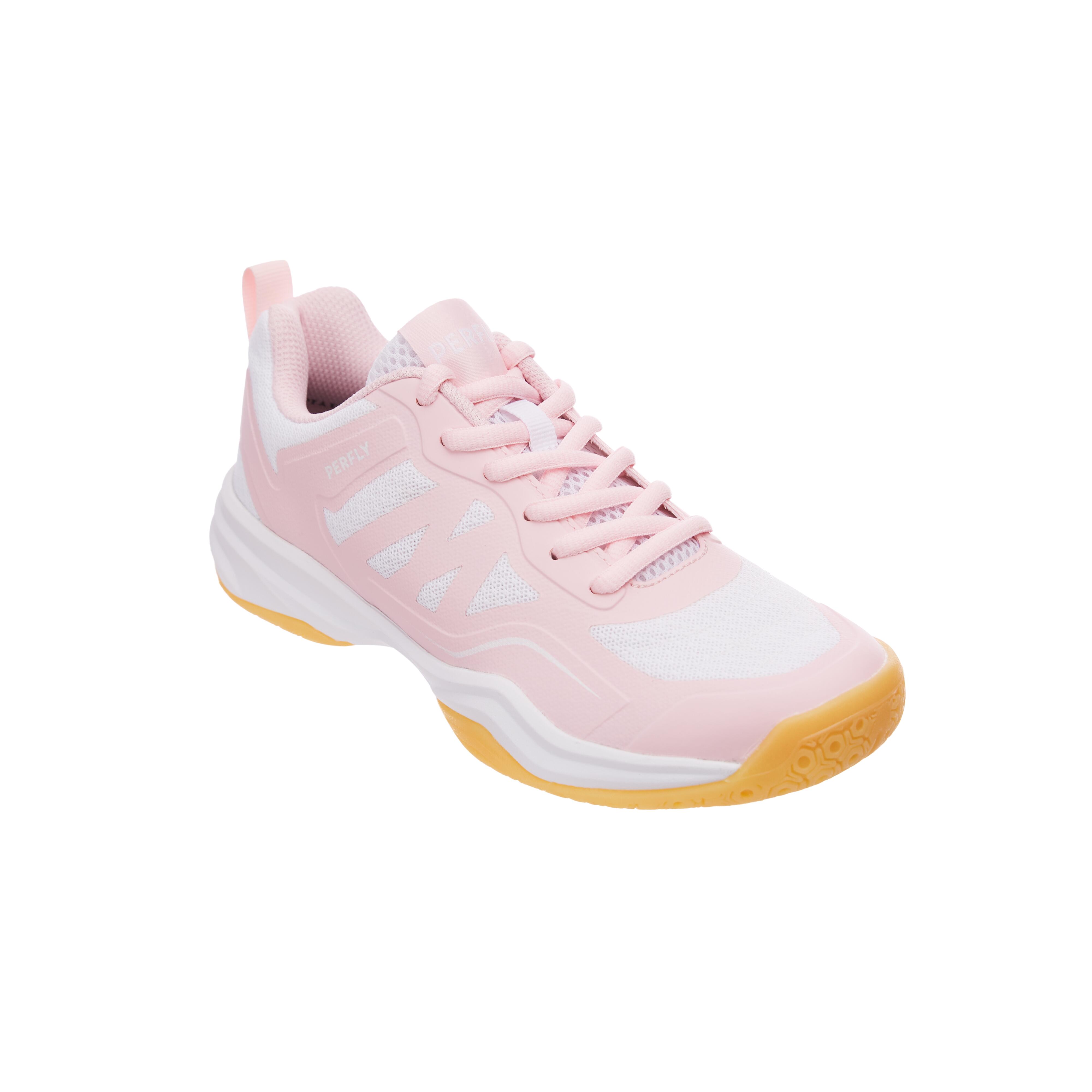 Perfly Badmintonschuhe Kinder BS500 rosa/weiss