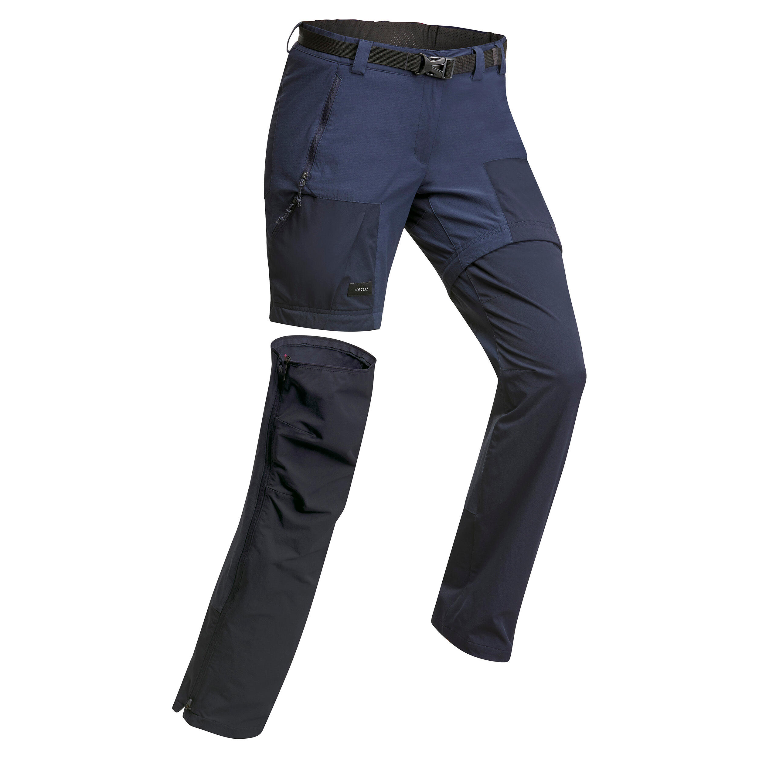 Forclaz Zip-Off-Hose Bergtrekking MT500 2-in-1 Damen navy