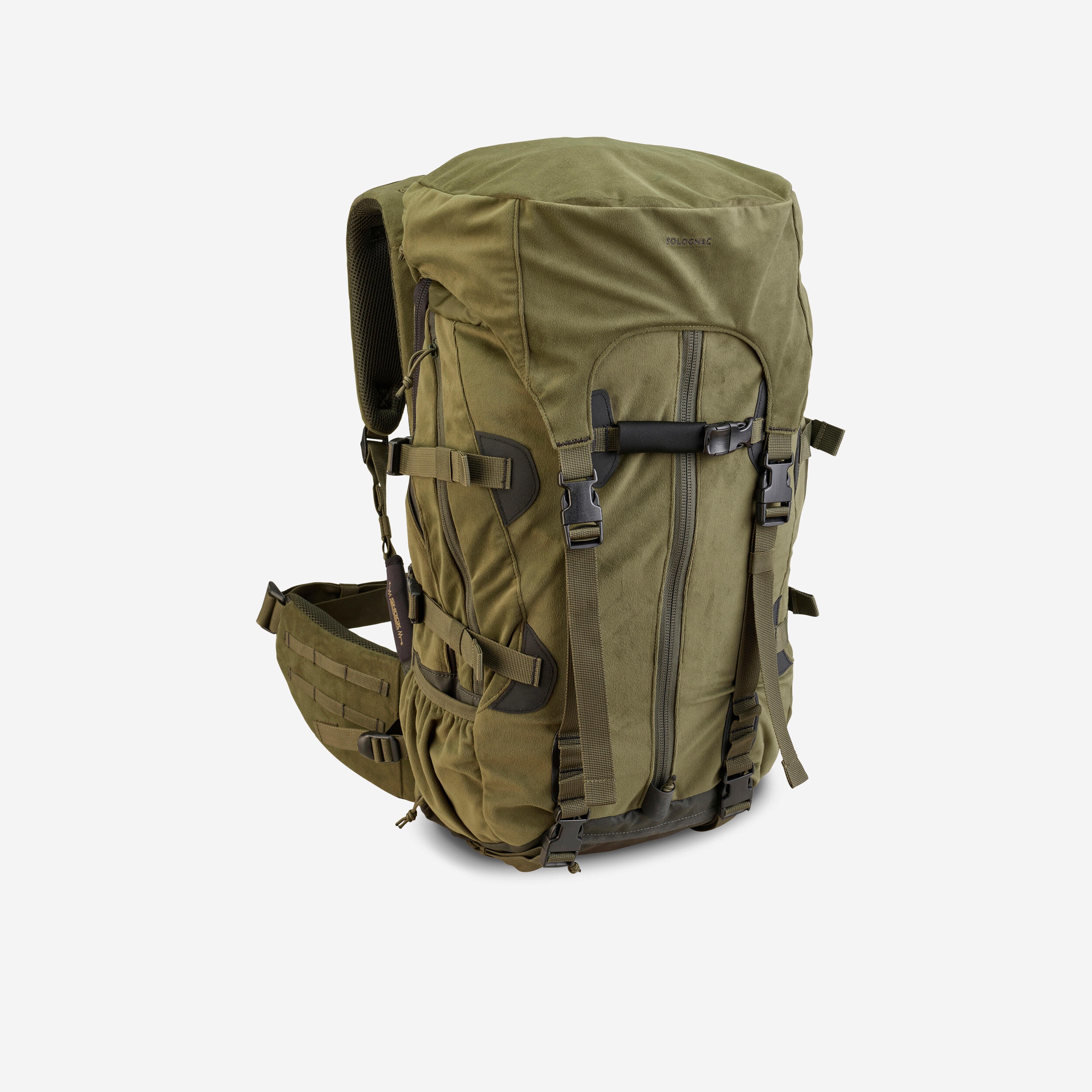 Solognac Jagdrucksack BIG GAME 45/90 L erweiterbar geräuscharm grün