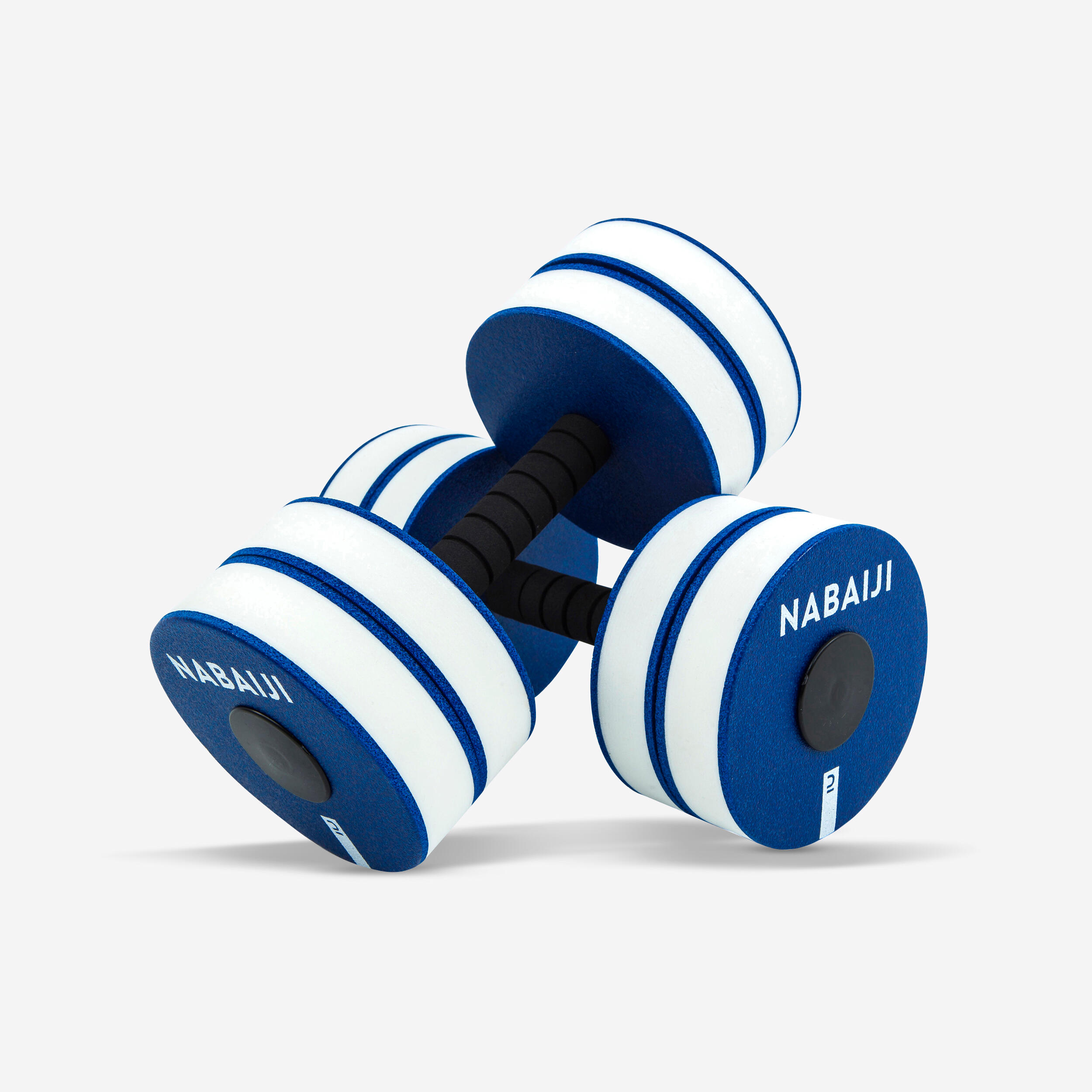 Nabaiji Aquafitness-Hanteln Schaumstoff Aquagym blau/weiss