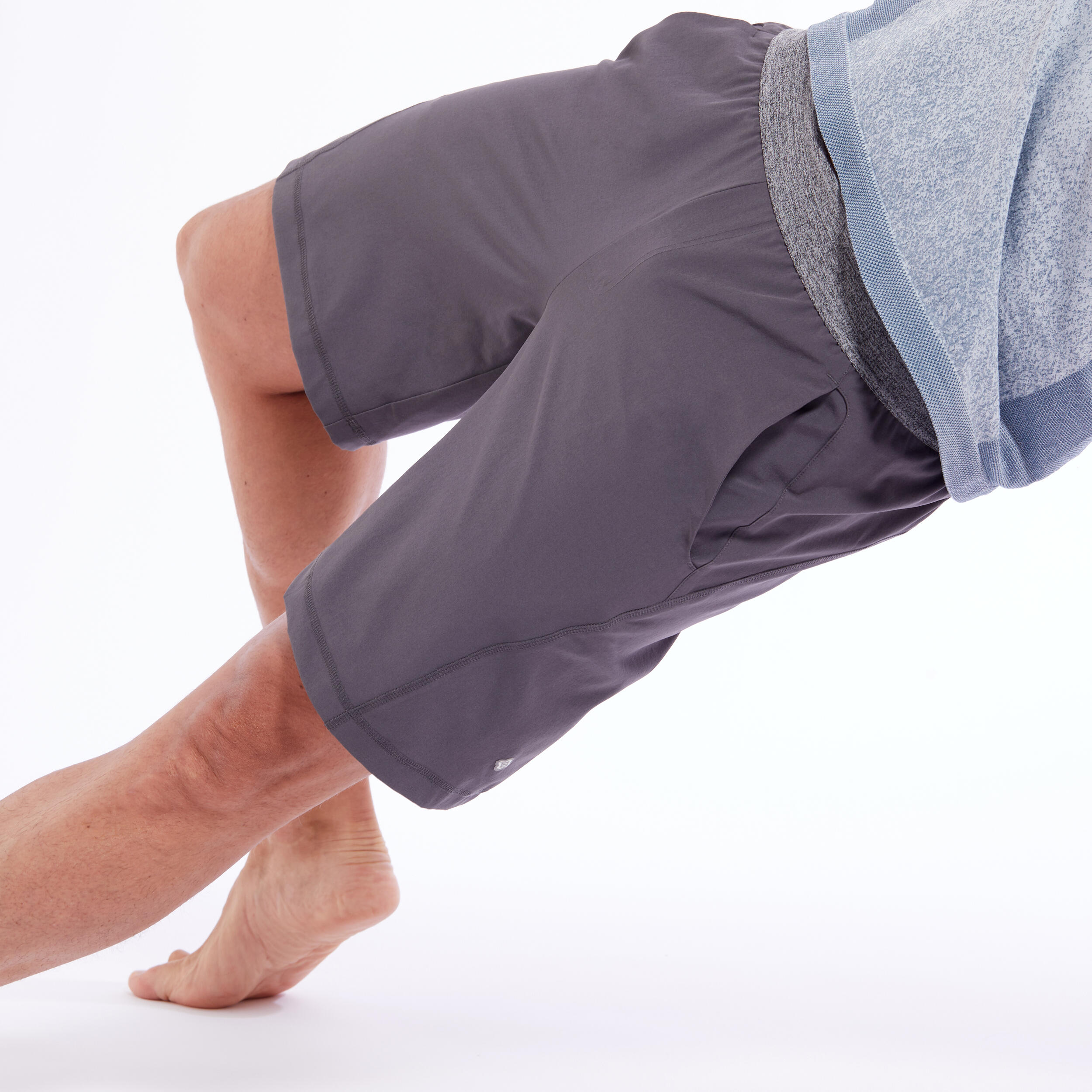 Kimjaly Shorts dynamisches Yoga Herren aus Stoff schwarz