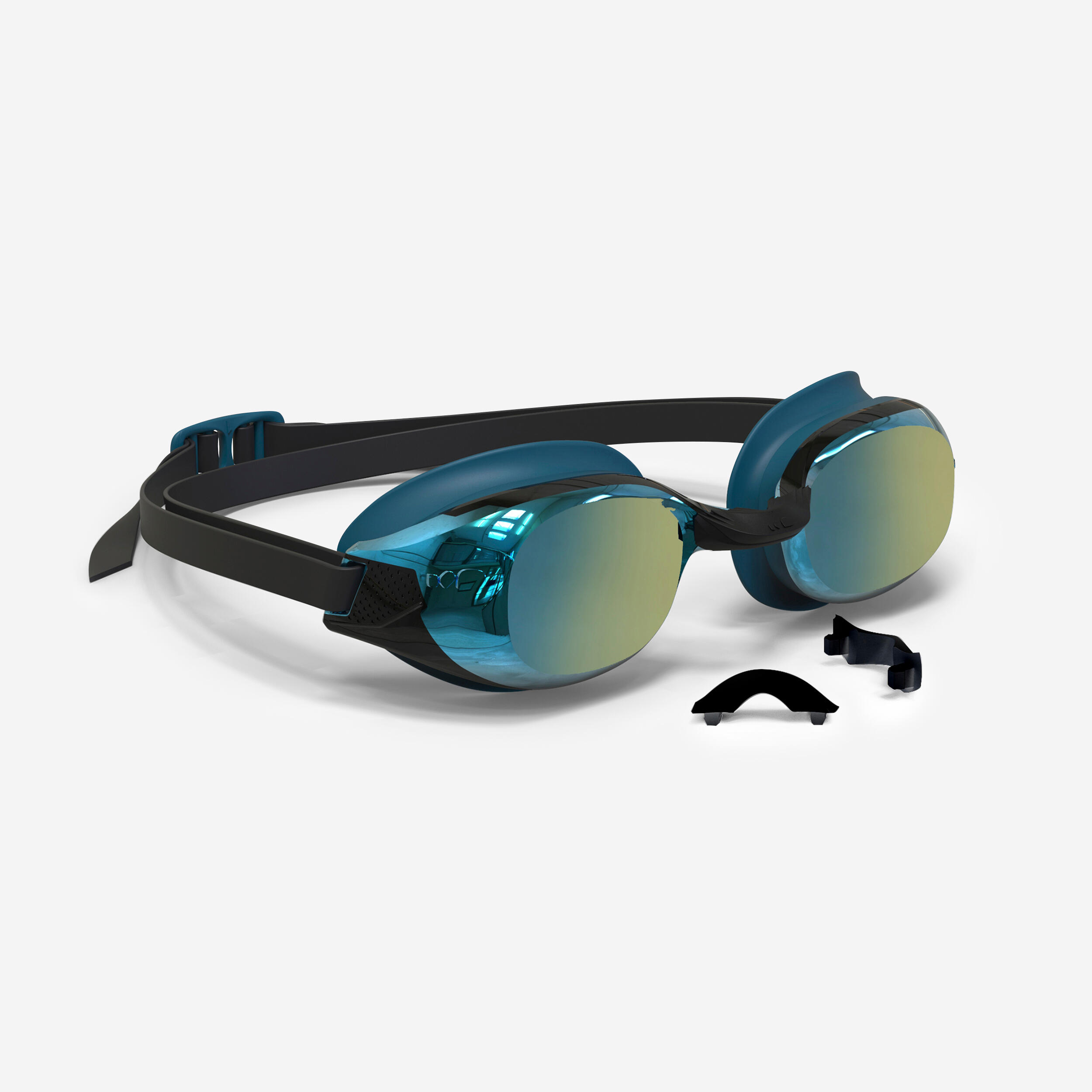 Nabaiji Schwimmbrille BFit verspiegelt preussischblau/schwarz