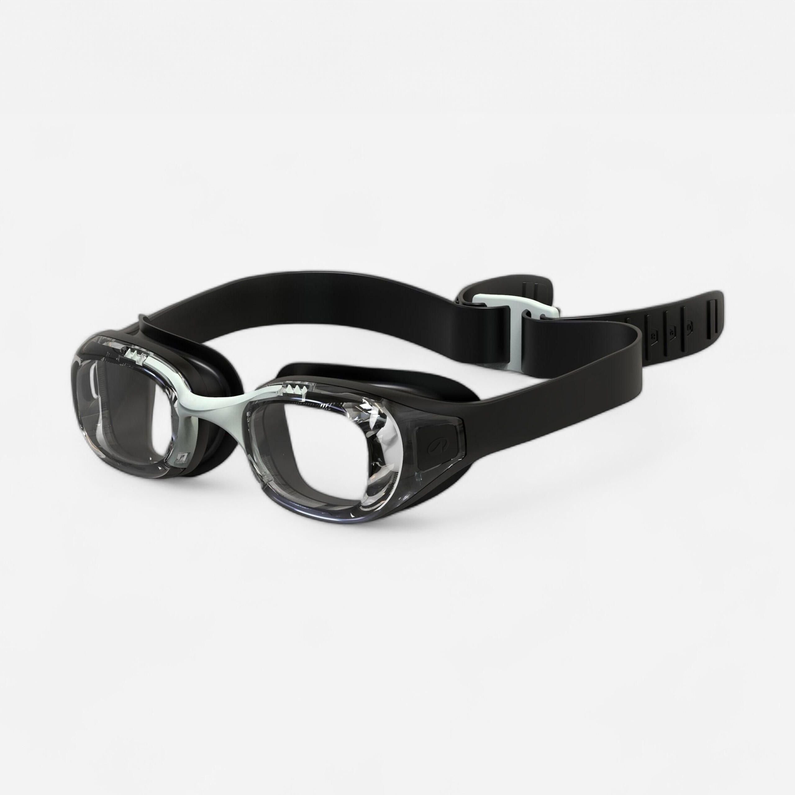 Nabaiji Schwimmbrille XBase Korrekturgläser Kurzsichtigkeit klar schwarz
