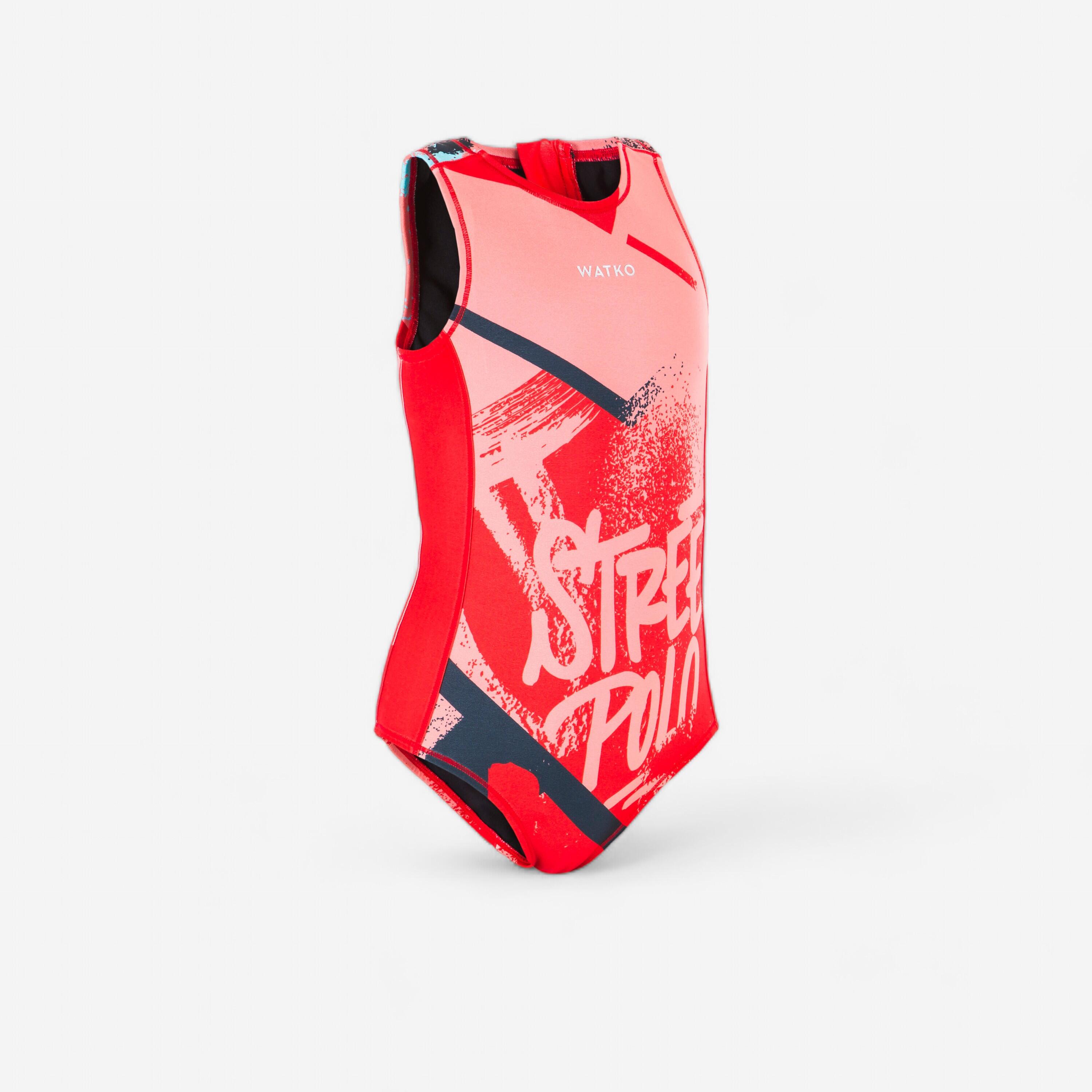 Watko Badeanzug Wasserball Street Mädchen rot