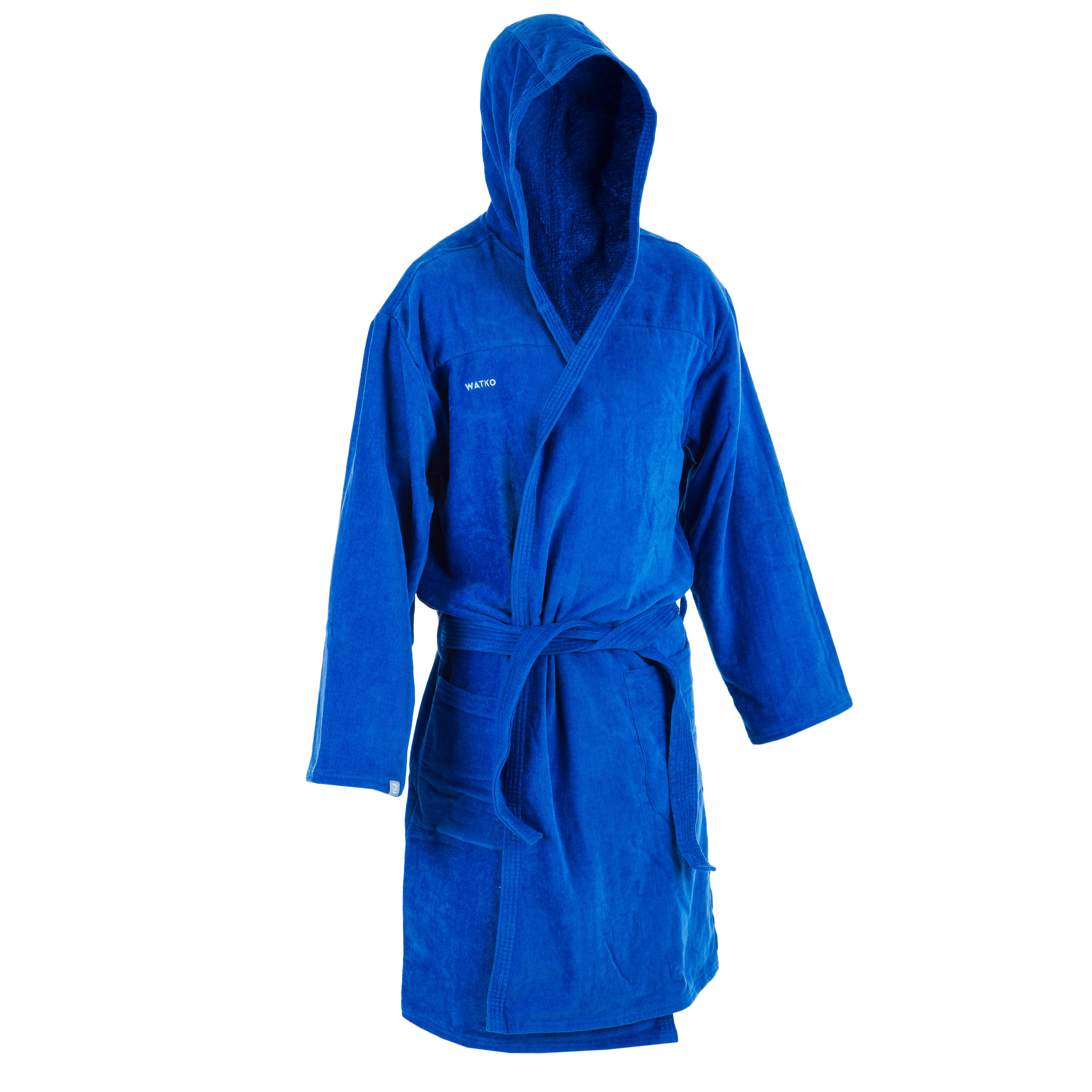 Watko Bademantel 900 Baumwolle dick Wasserball Herren dunkelblau