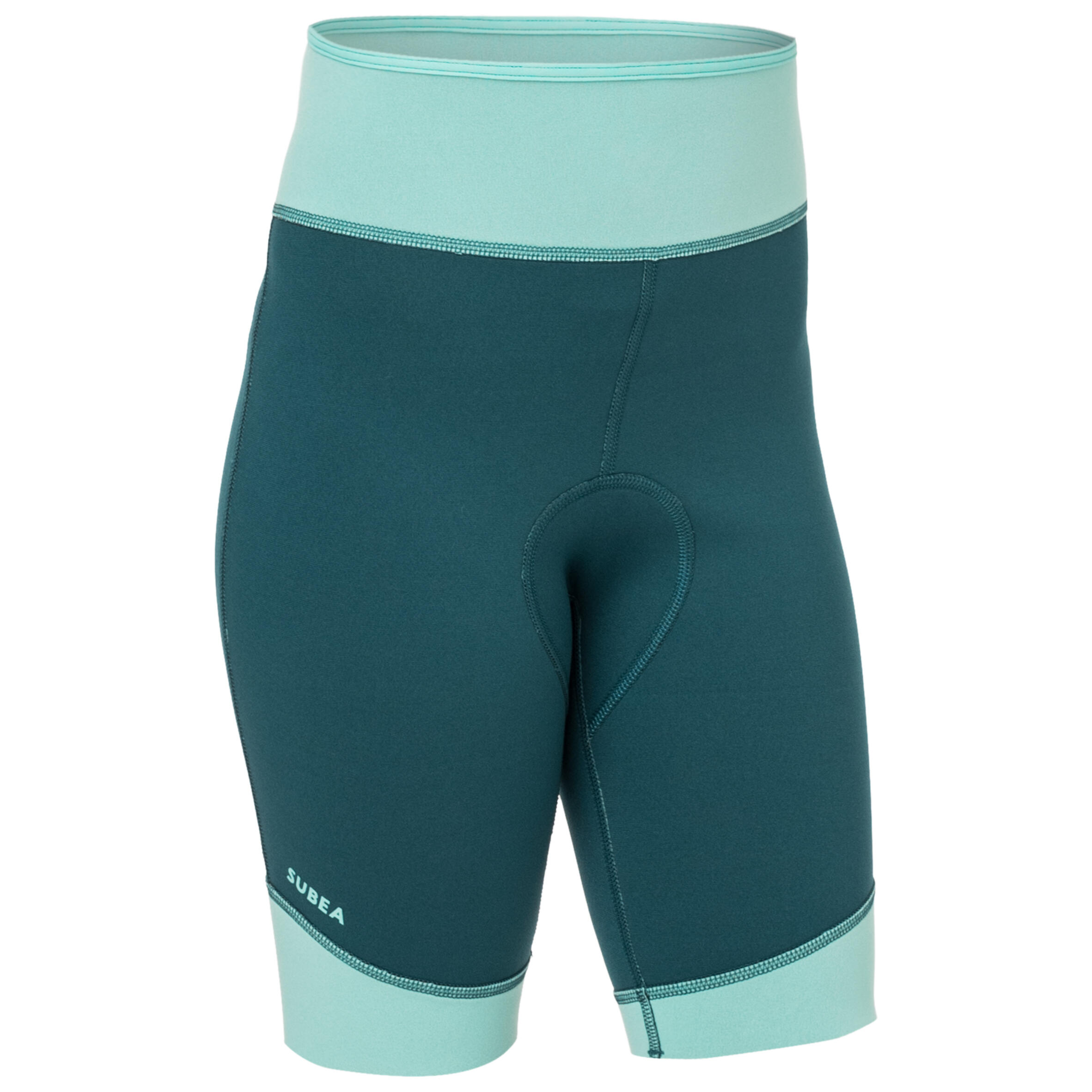 Subea Neoprenshorts Schnorcheln Kinder 500 1,5 mm petrol/türkis