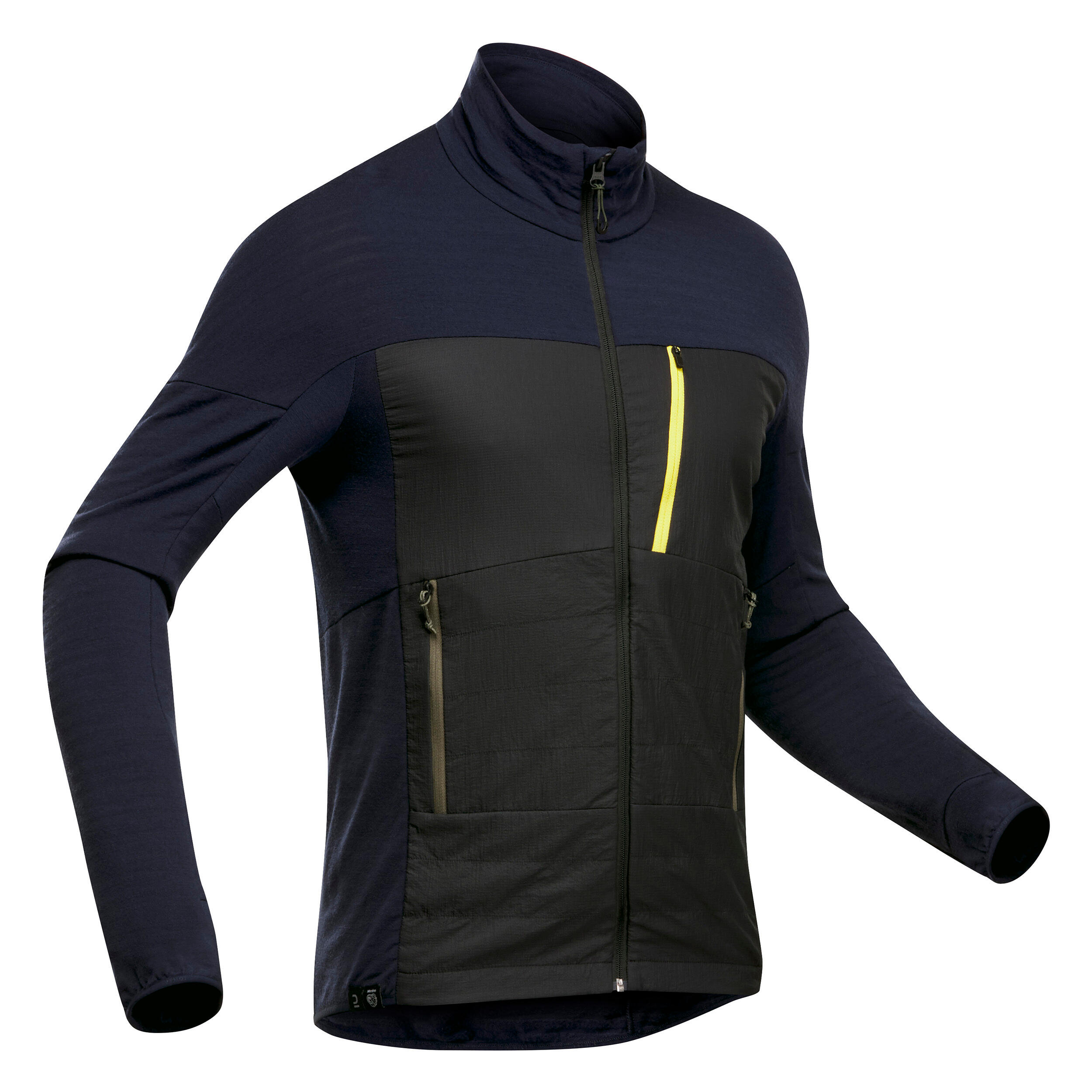 Forclaz Merino Unterjacke Bergtrekking MT900 Herren schwarz