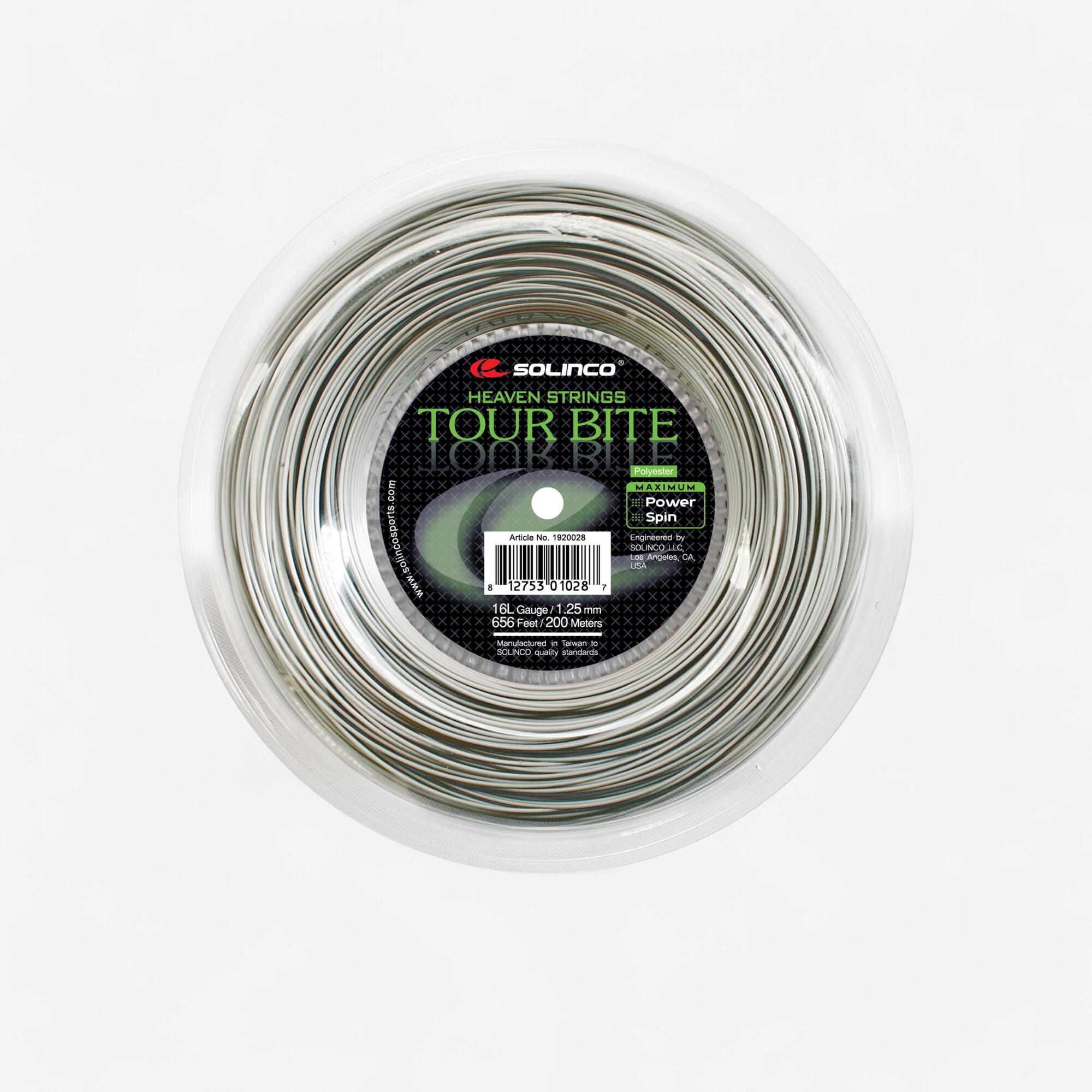 Solinco Solinco Tennissaite Tour Bite Monofaser 1,25 mm 200 m Rolle grau ZHM