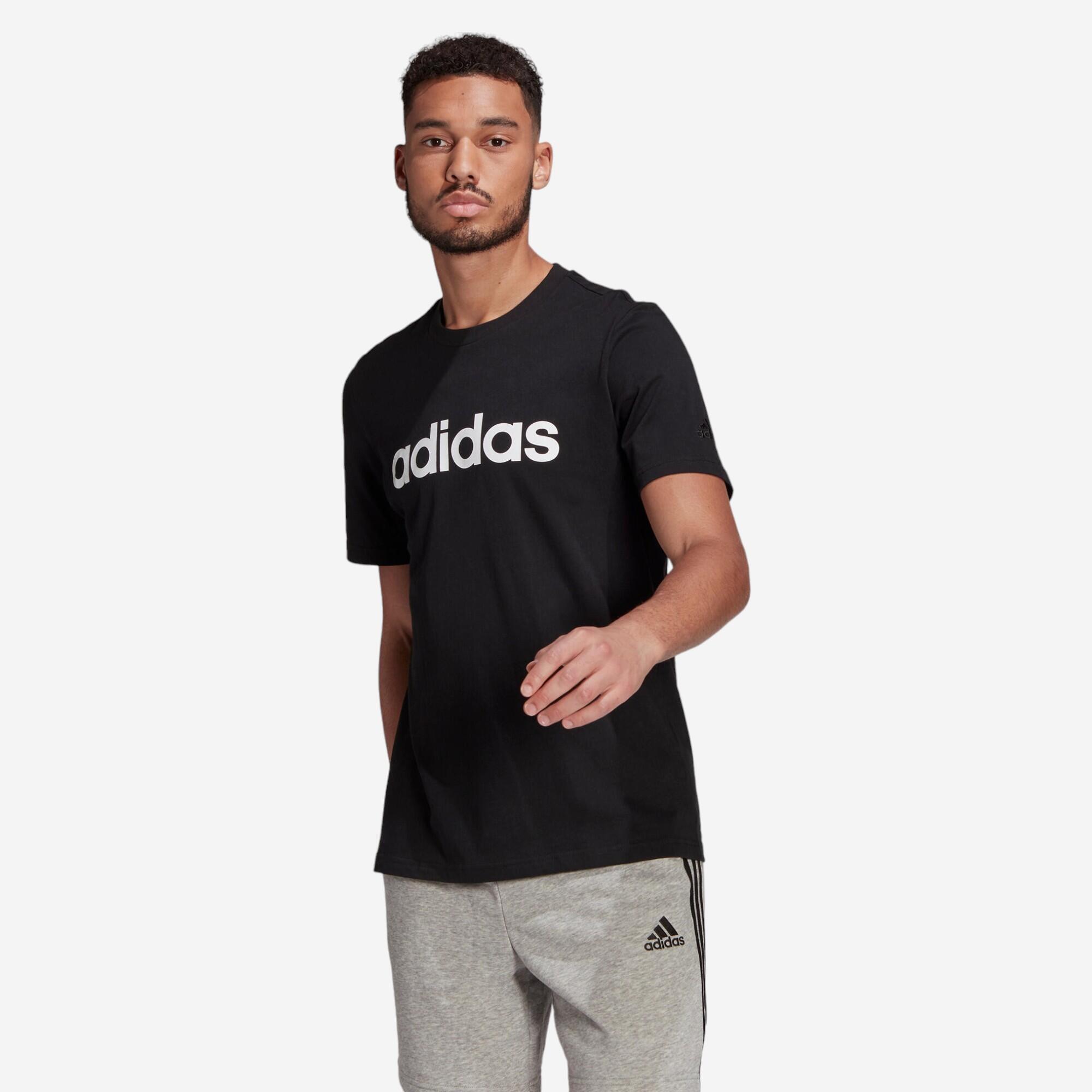 Adidas T-Shirt Fitness Linear Herren schwarz