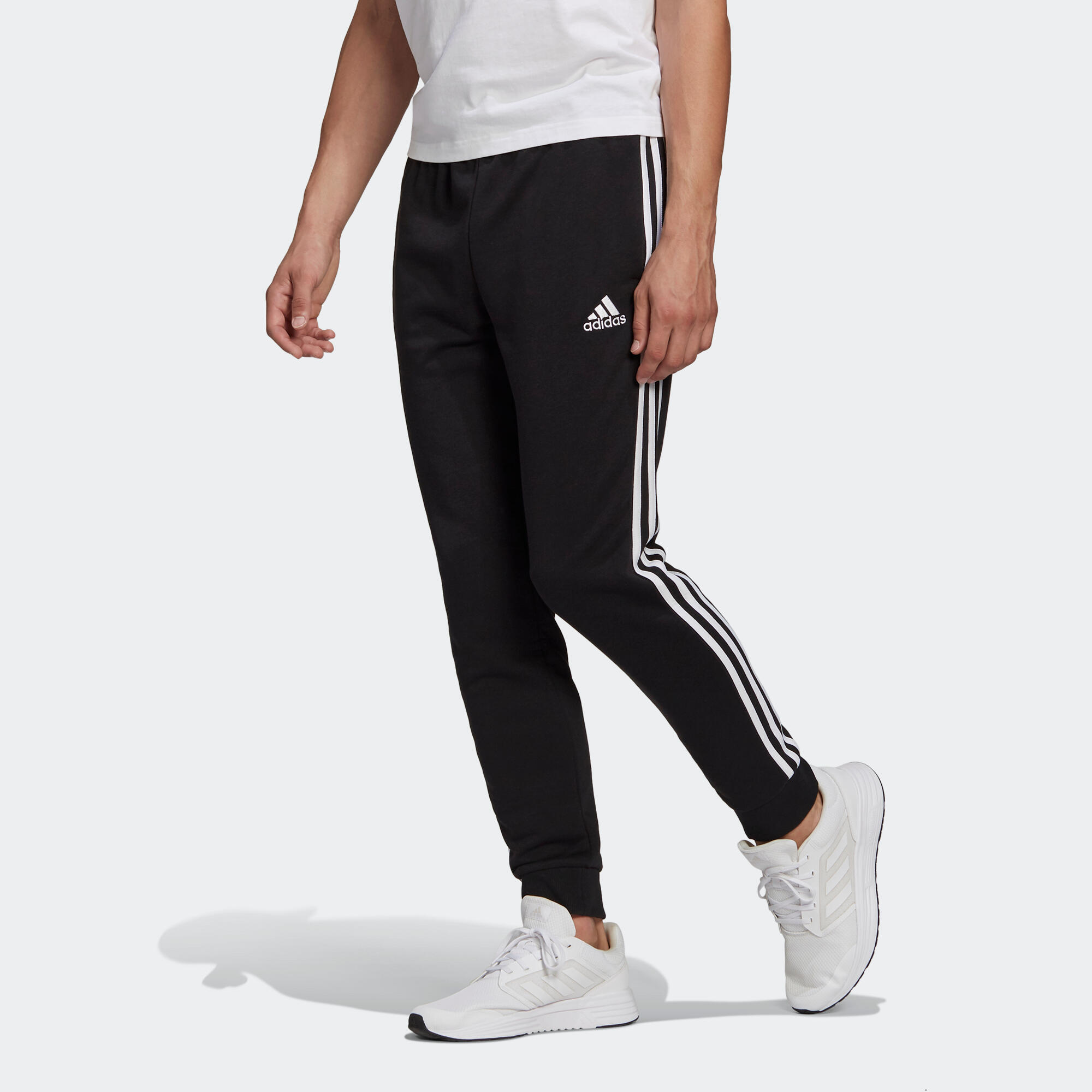 Adidas Jogginghose Fitness gerader Schnitt Herren schwarz