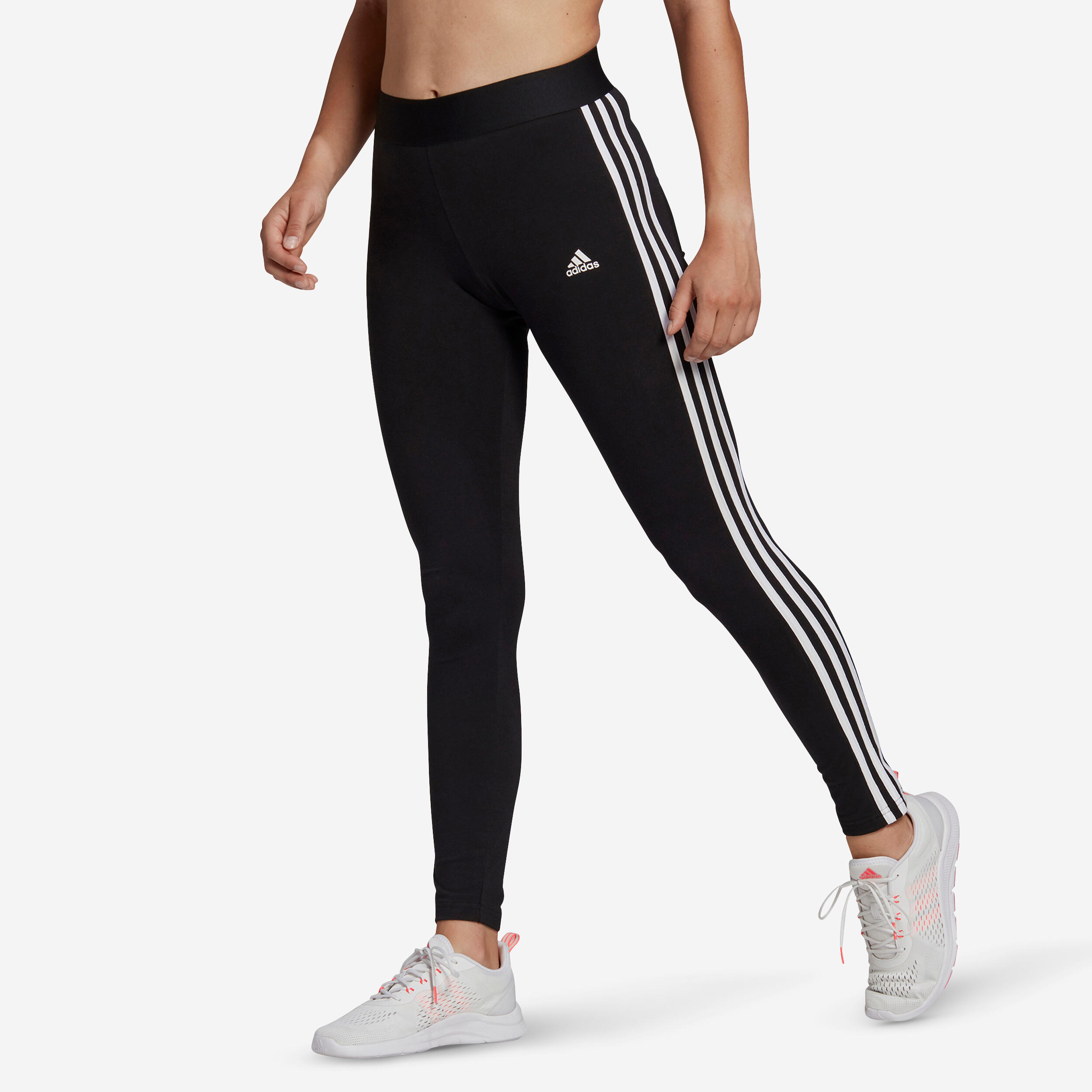 Adidas Leggings Fitness 3 Streifen Damen schwarz