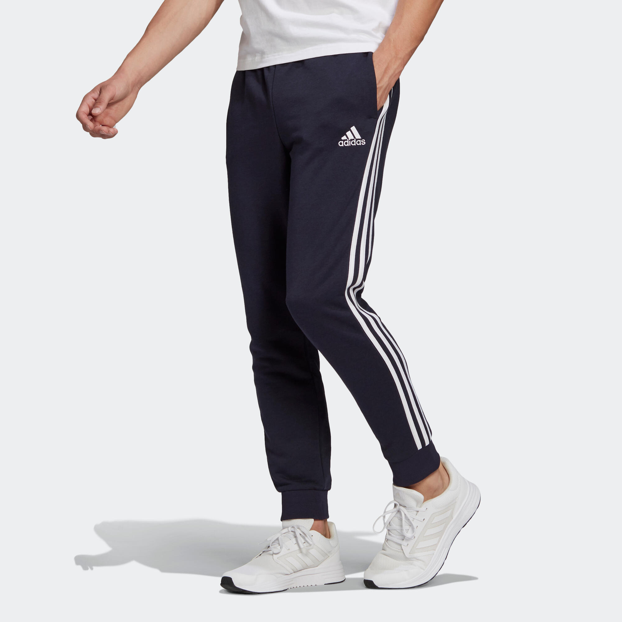 Adidas Jogginghose Fitness Synthetik gerader Schnitt Herren - dunkelblau
