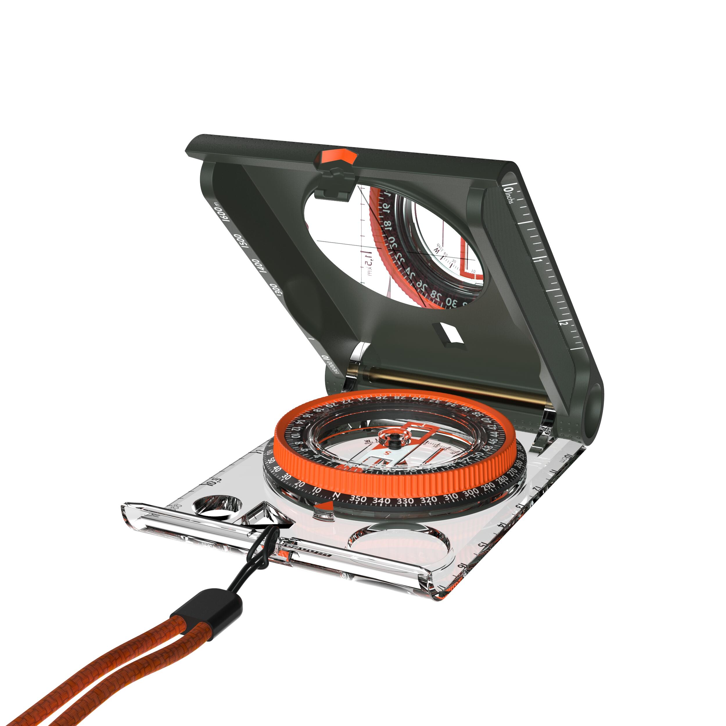 Geonaute Peilkompass mit Spiegel Grad- und Stricheinteilung Explorer 900