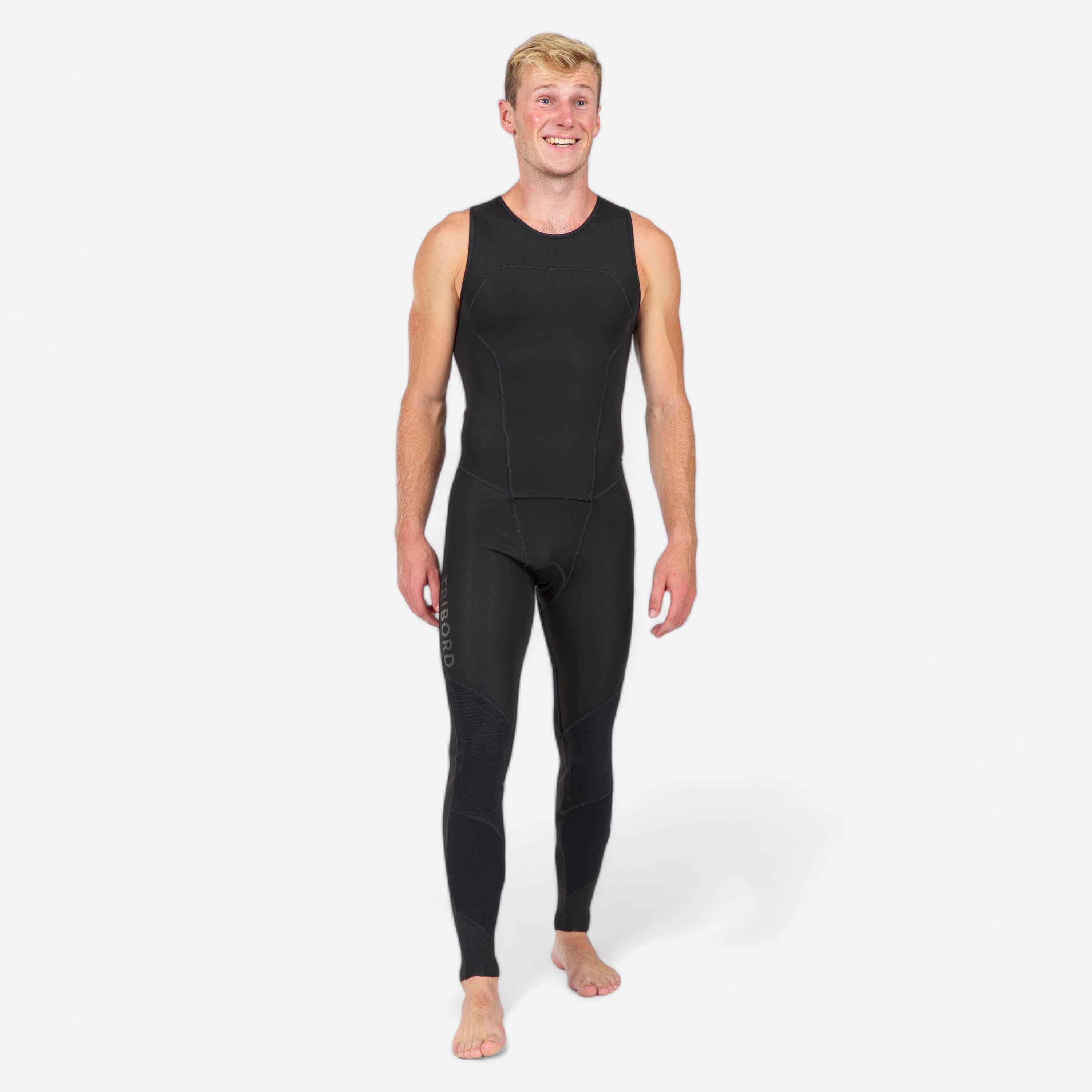 Tribord Neoprenanzug Long John 2 mm Herren schwarz