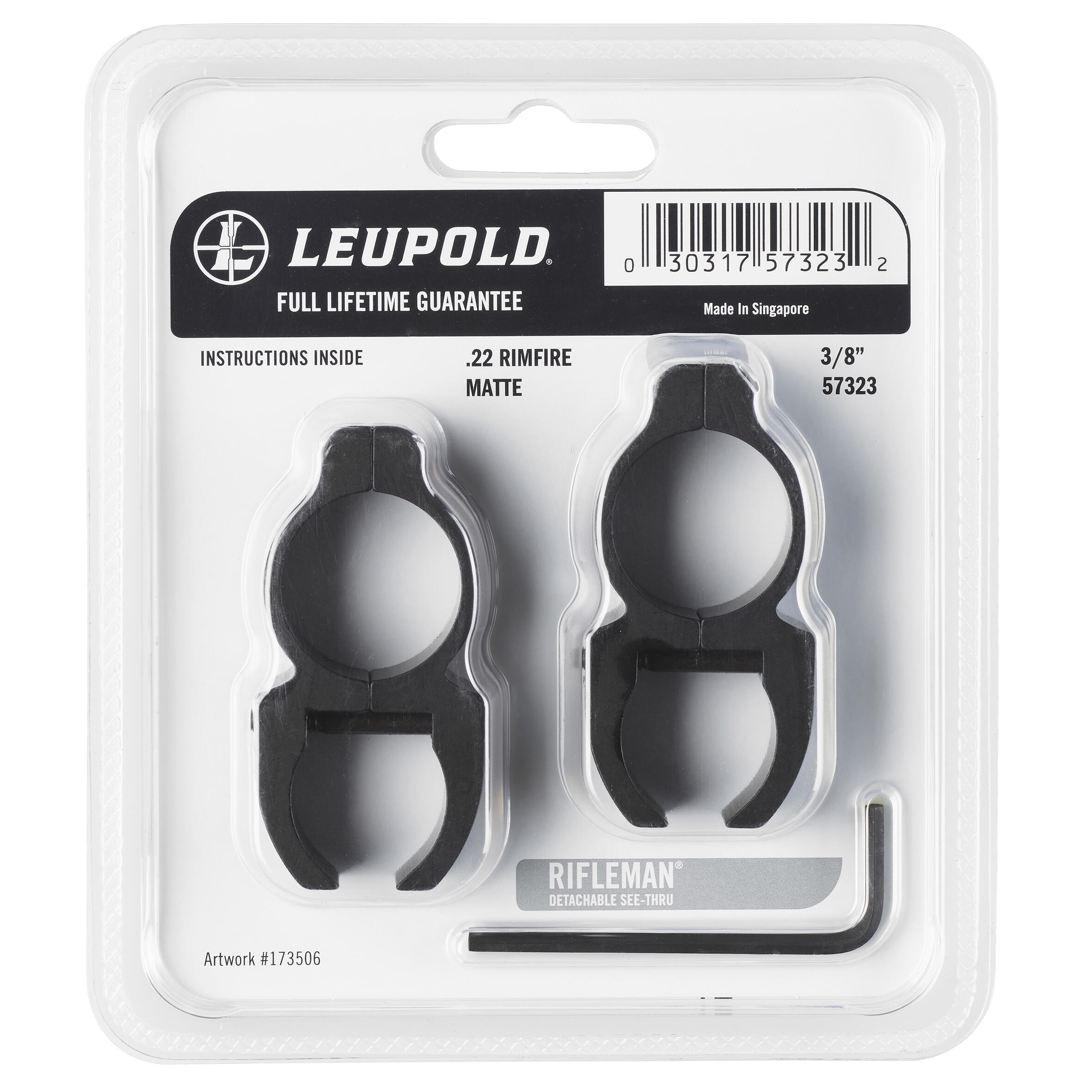 Leupold Montageringe Zielfernrohr oben 25,4 MM .22LR/AC