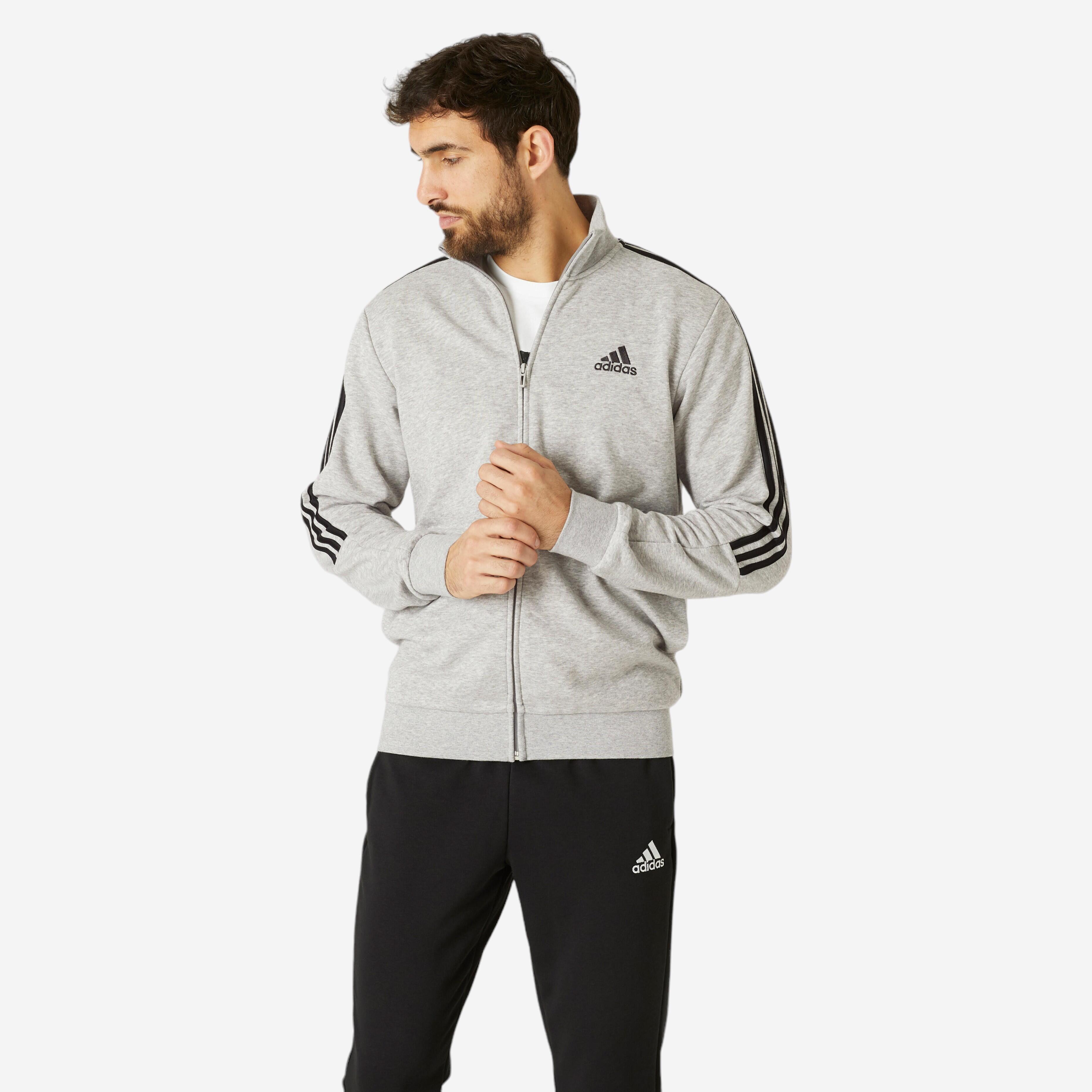 Adidas Trainingsanzug Fitness Adidas Aeroready Baumwolle Herren graumeliert